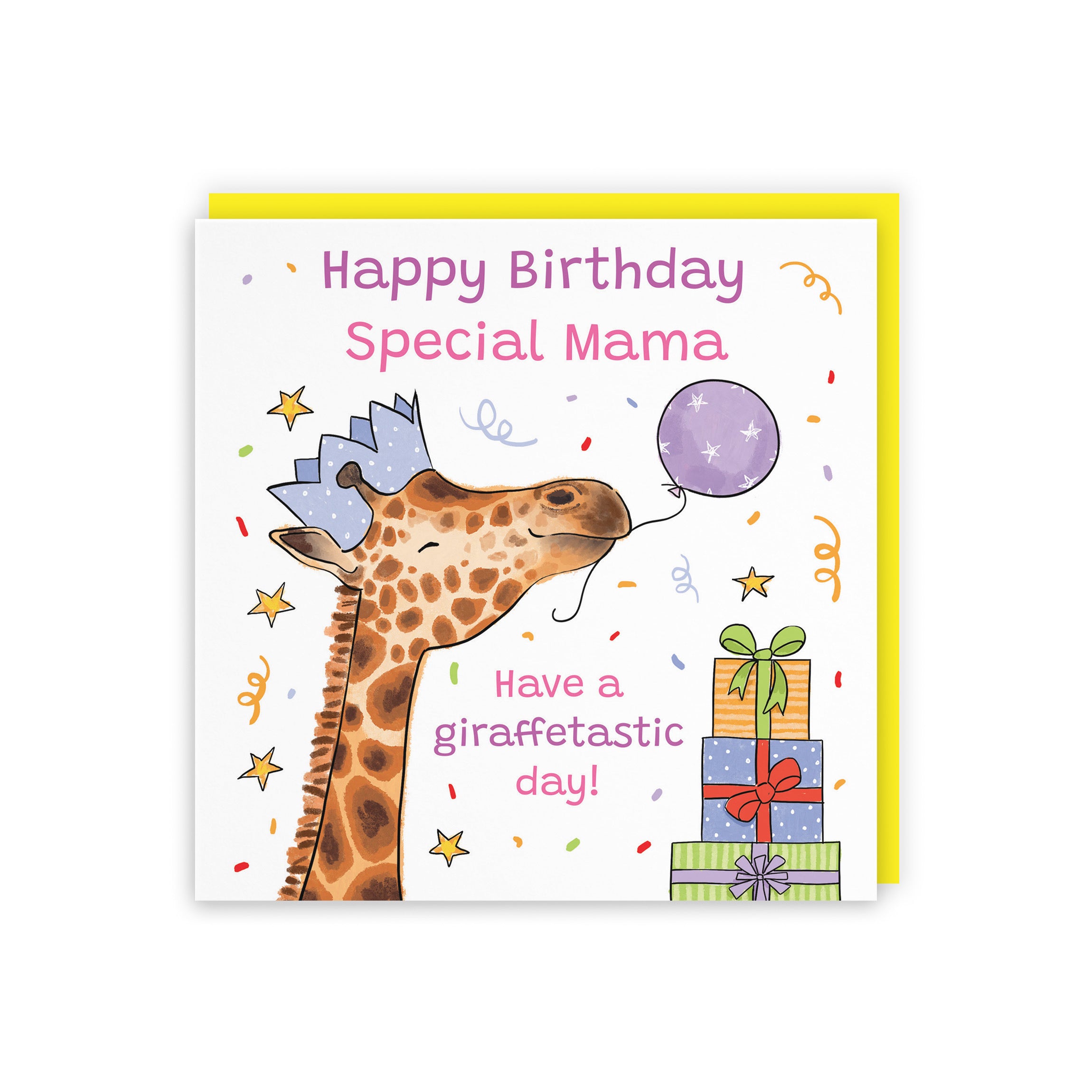 Mama Birthday Card Happy Giraffe Animal Party - Default Title (RM01457)