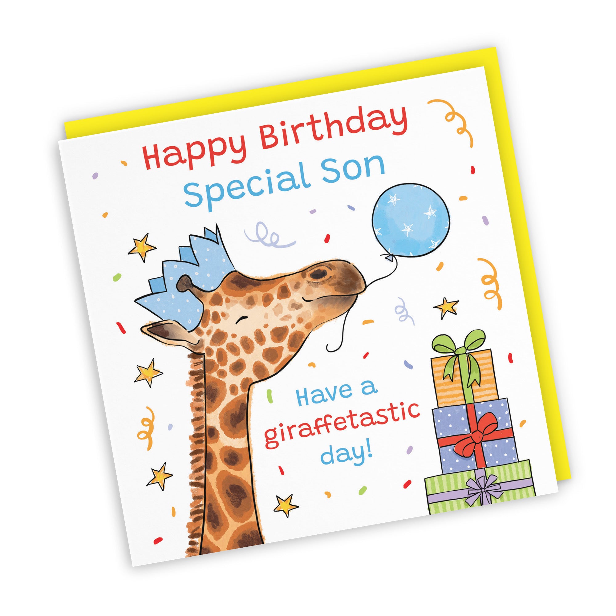Son Birthday Card Happy Giraffe Animal Party - Default Title (RM01469)