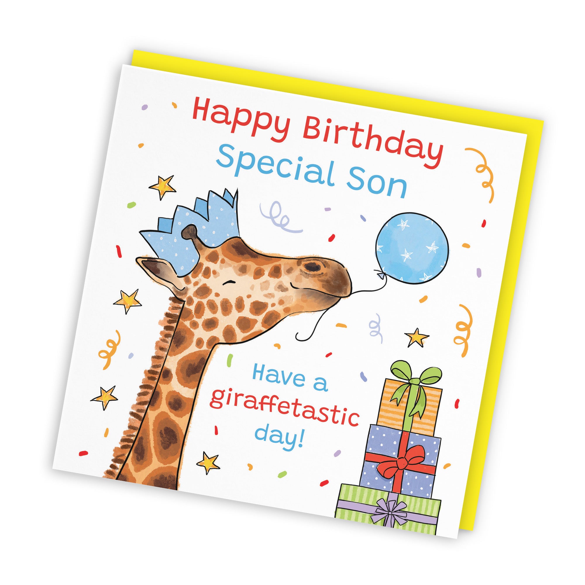 Son Birthday Card Happy Giraffe Animal Party - Default Title (RM01469)