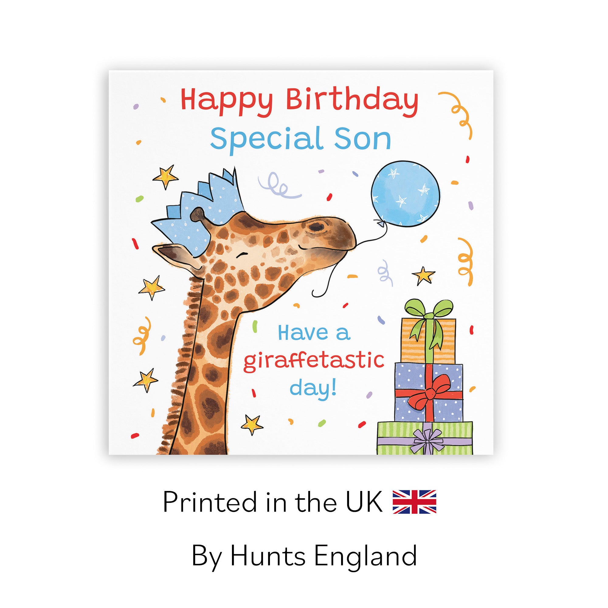 Son Birthday Card Happy Giraffe Animal Party - Default Title (RM01469)