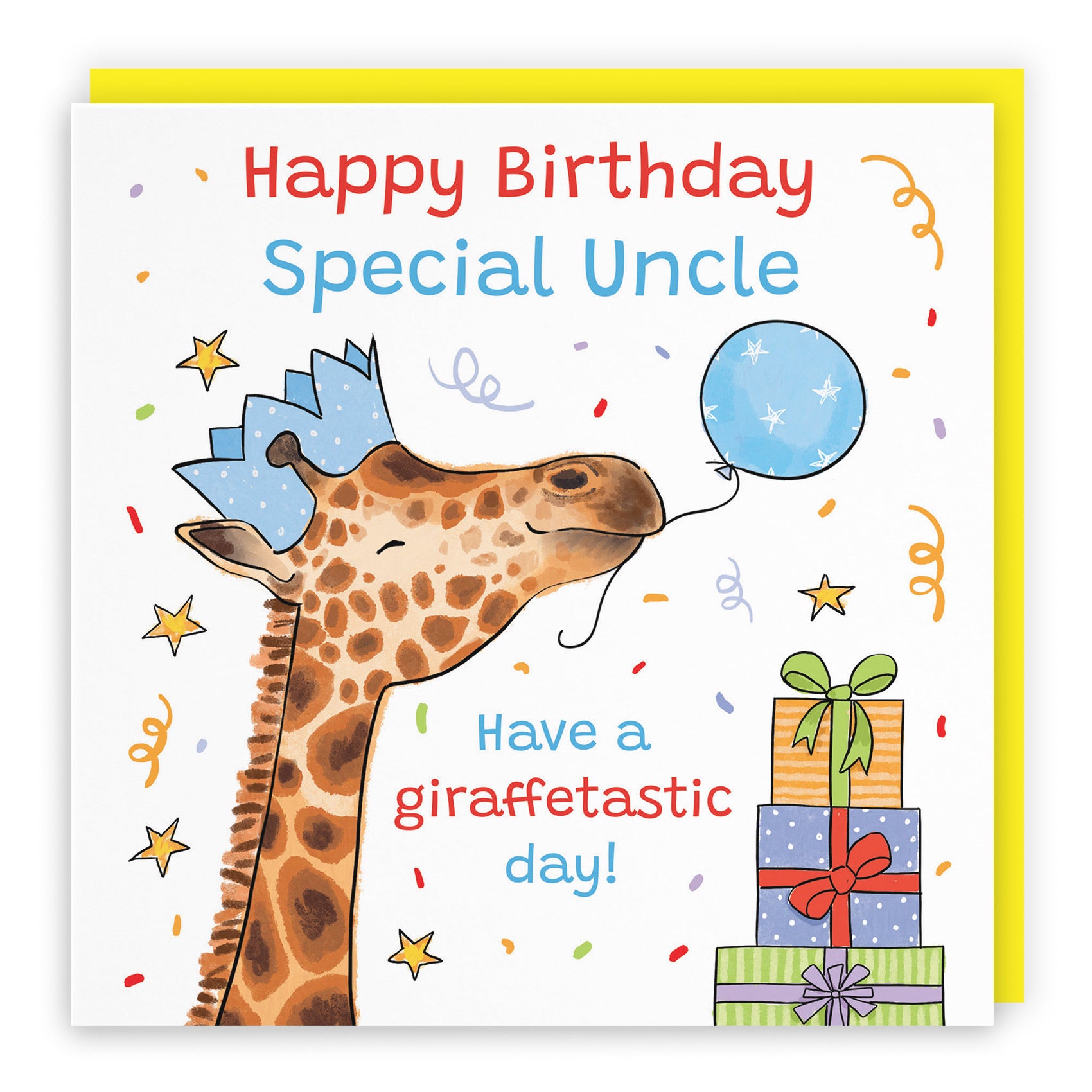 Uncle Birthday Card Happy Giraffe Animal Party - Default Title (RM01471)