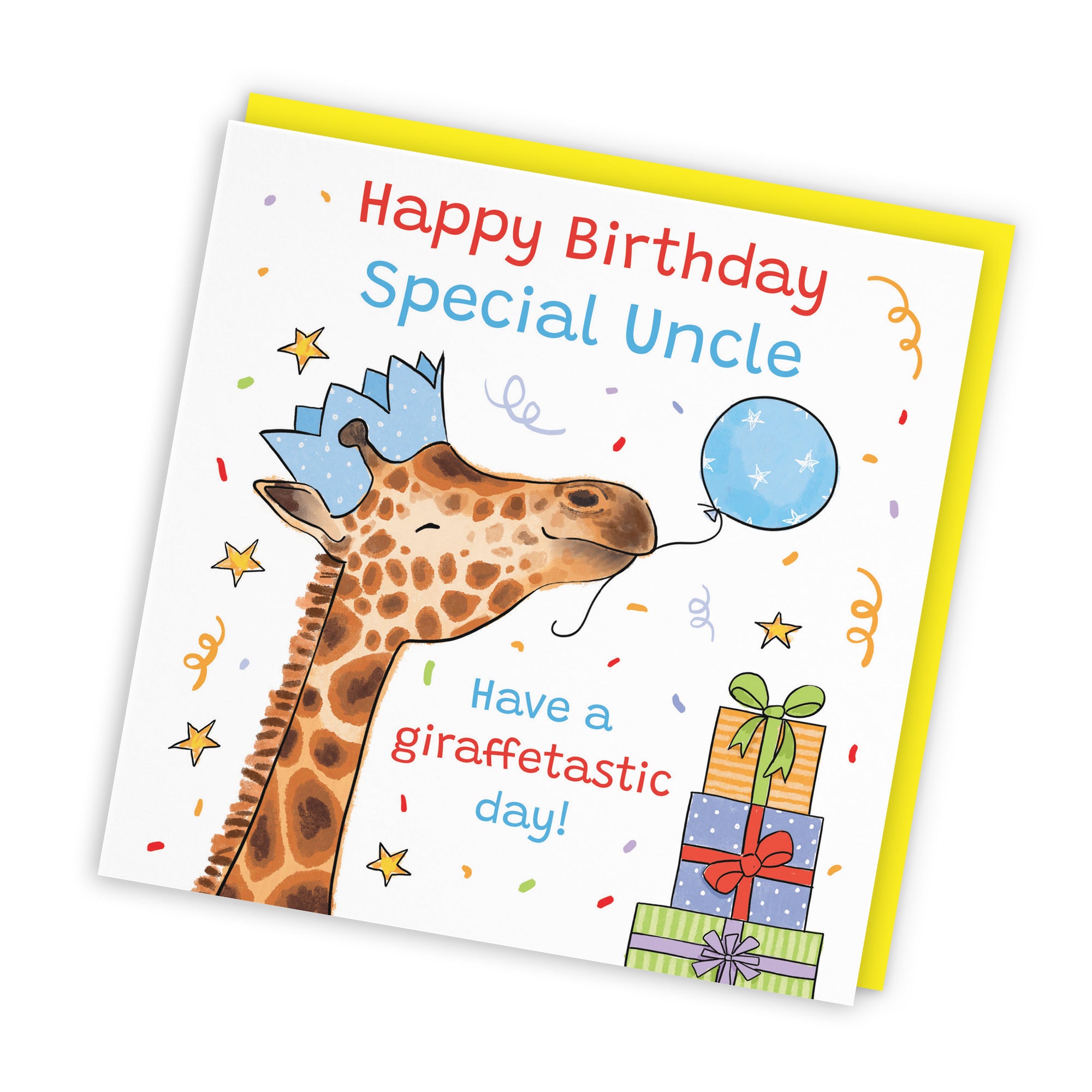 Uncle Birthday Card Happy Giraffe Animal Party - Default Title (RM01471)