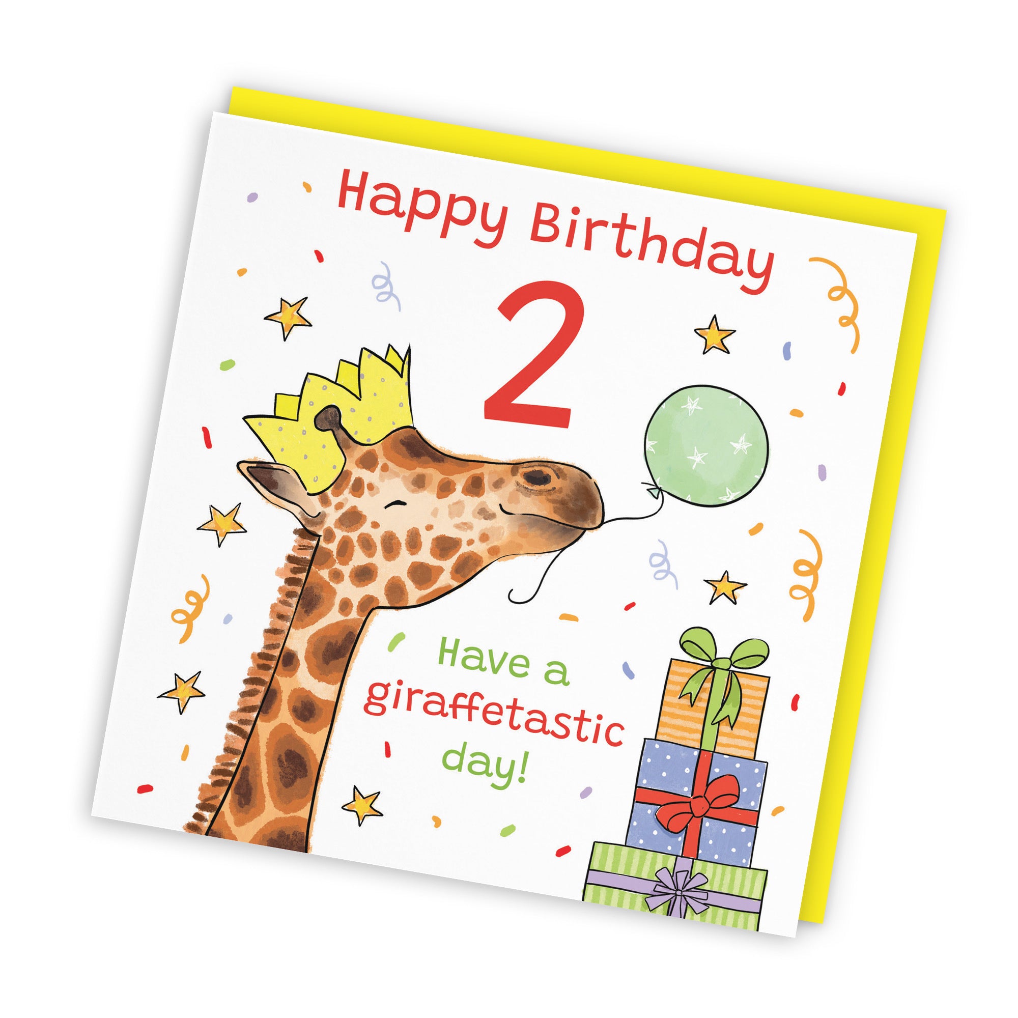 2nd Birthday Card Happy Giraffe Animal Party - Default Title (RM01473)