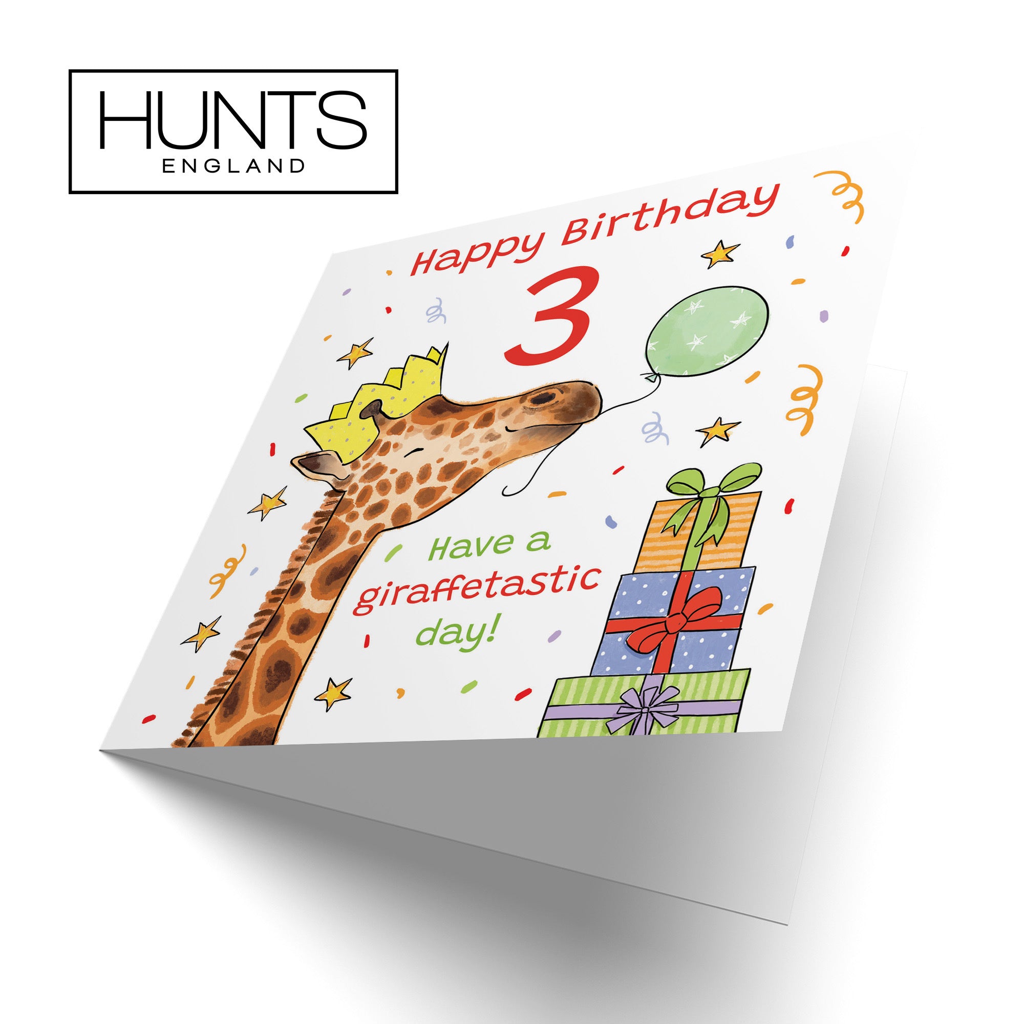 3rd Birthday Card Happy Giraffe Animal Party - Default Title (RM01474)