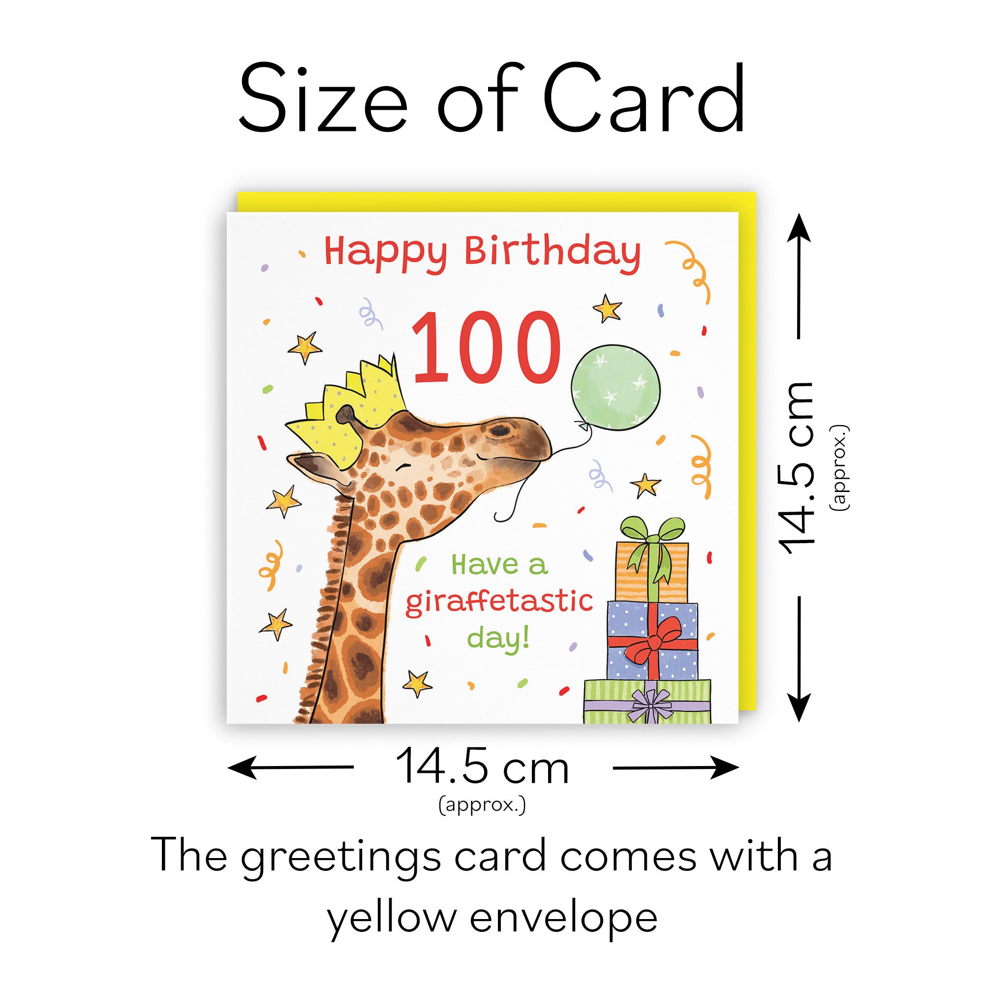 100th Birthday Card Happy Giraffe Animal Party - Default Title (RM01500)