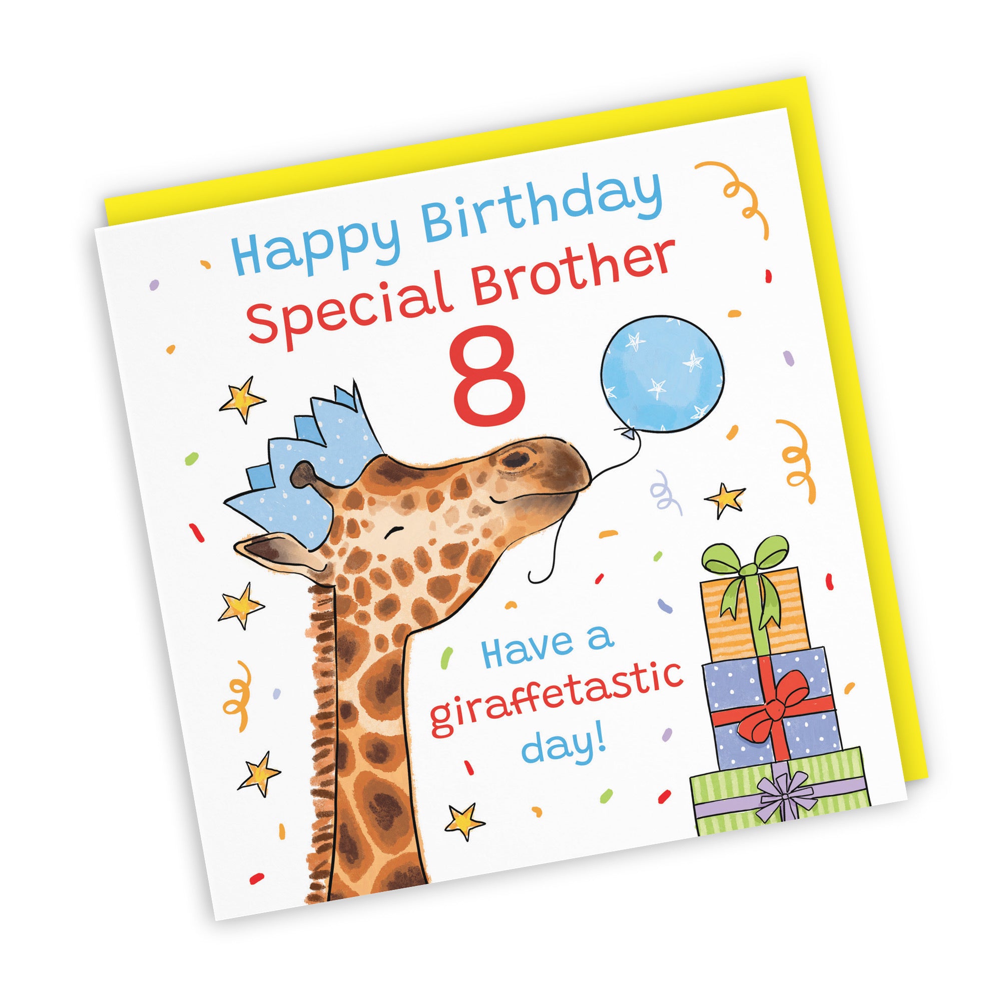 8th Brother Birthday Card Happy Giraffe Animal Party - Default Title (RM01511)