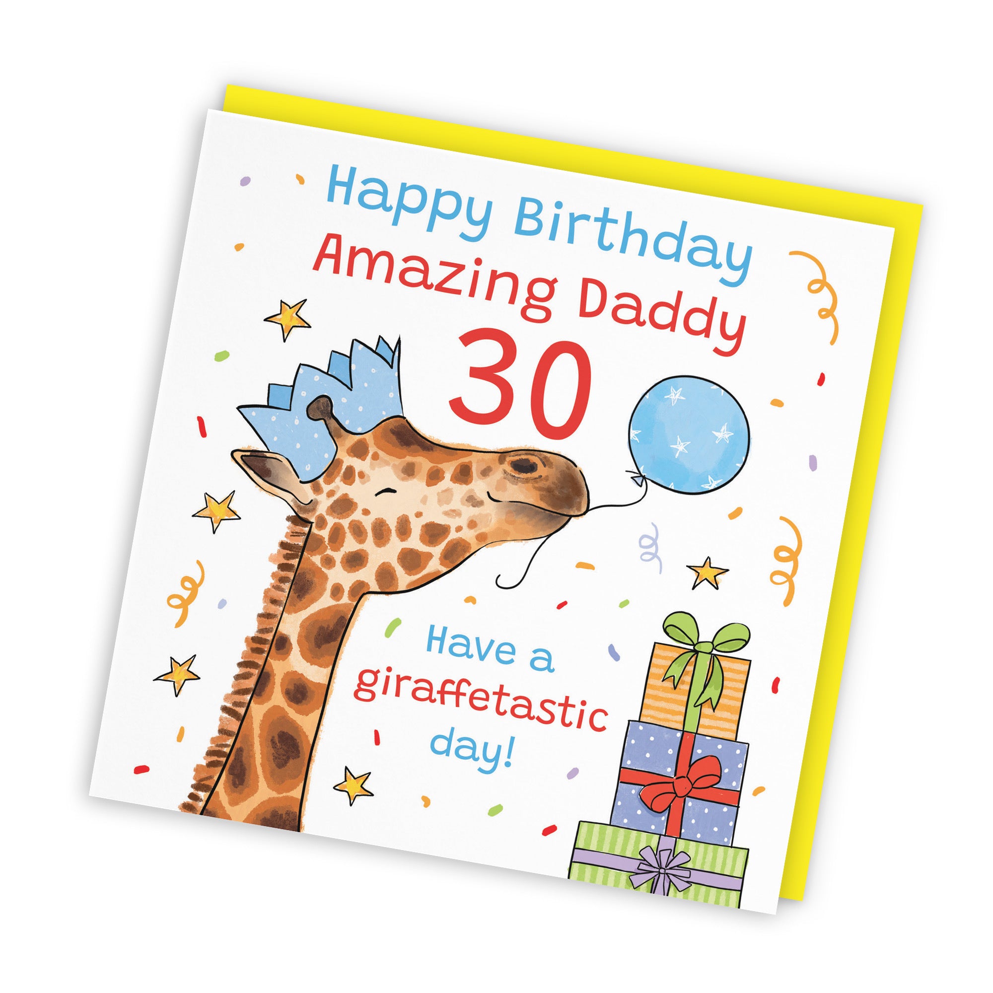 30th Daddy Birthday Card Happy Giraffe Animal Party - Default Title (RM01526)