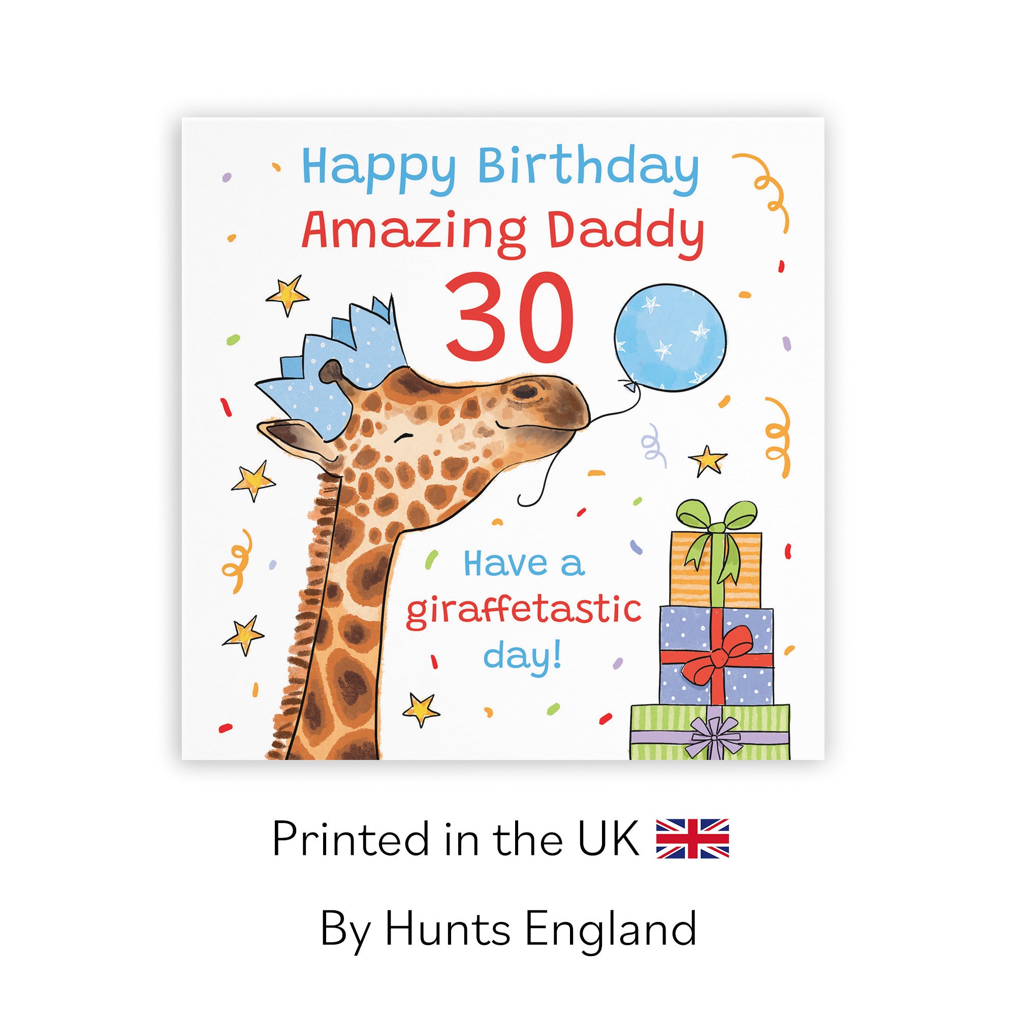 30th Daddy Birthday Card Happy Giraffe Animal Party - Default Title (RM01526)