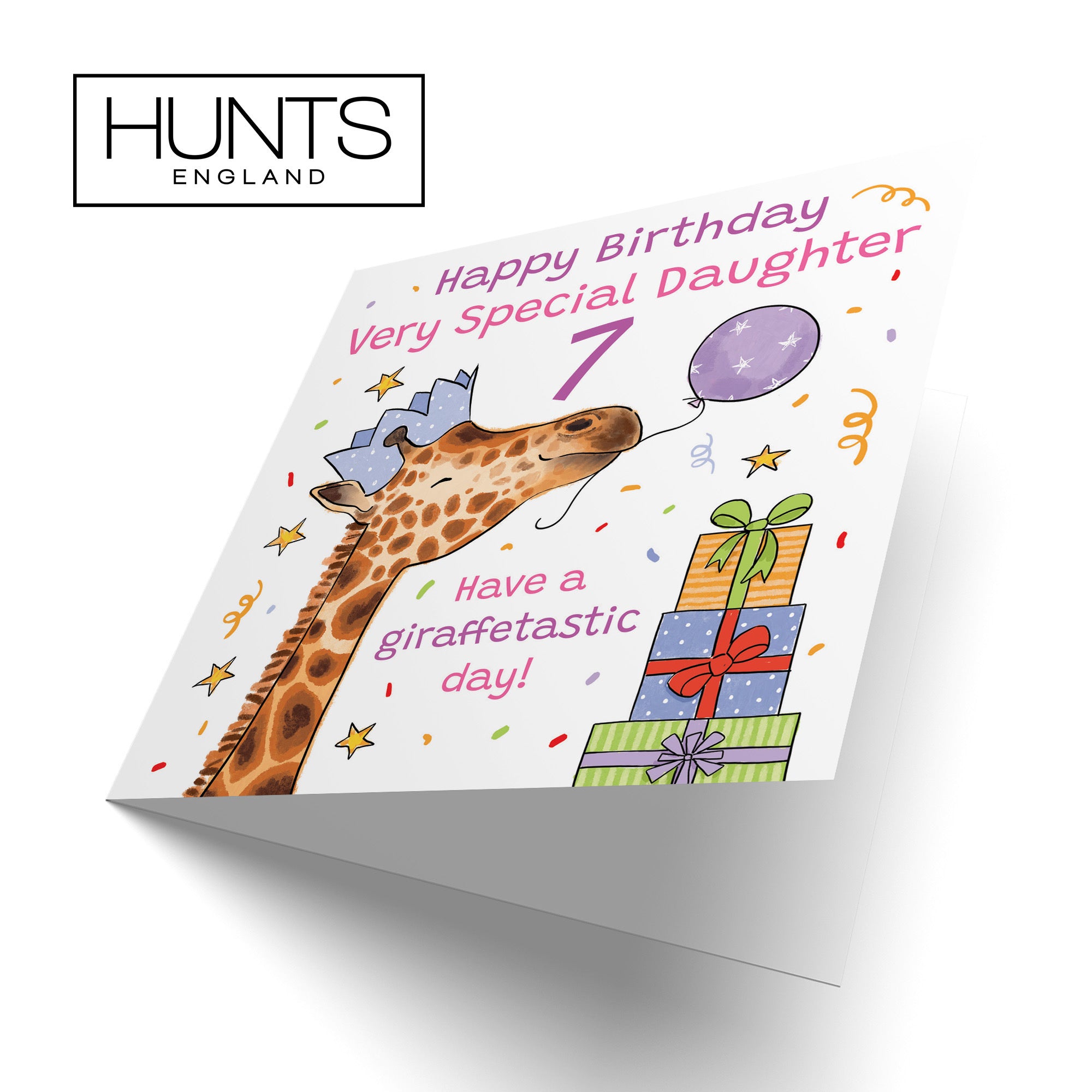 7th Daughter Birthday Card Happy Giraffe Animal Party - Default Title (RM01535)