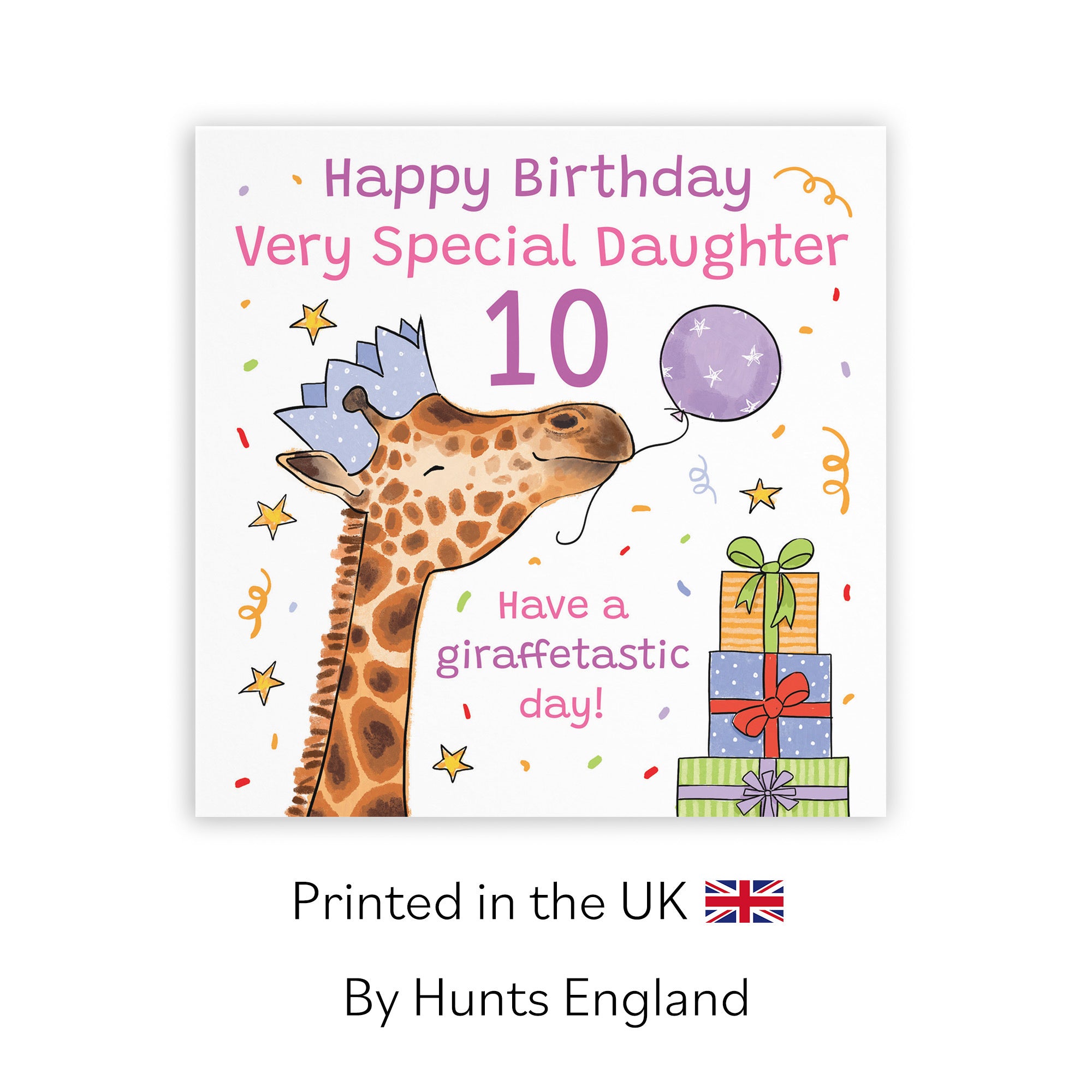 10th Daughter Birthday Card Happy Giraffe Animal Party - Default Title (RM01538)