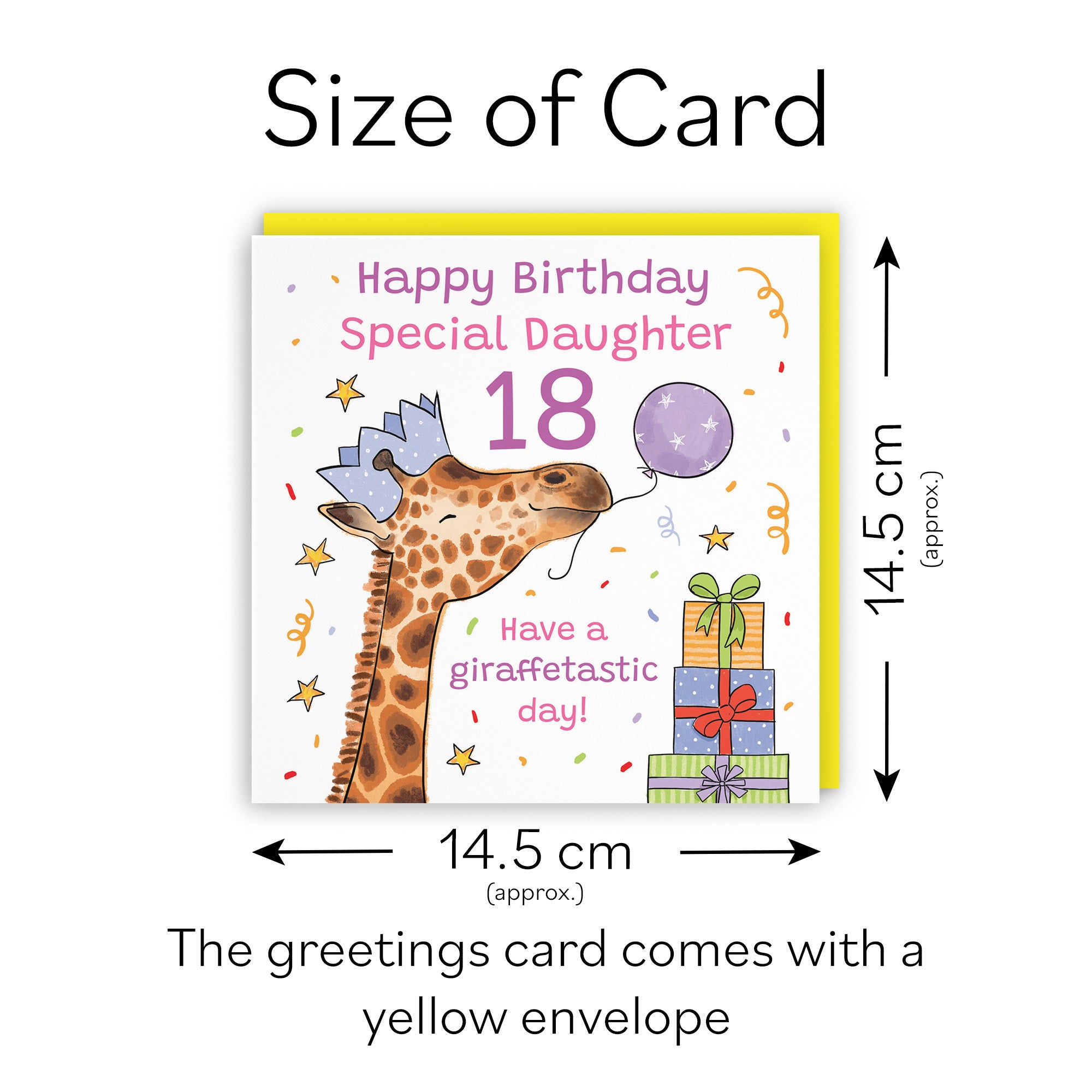 18th Daughter Birthday Card Happy Giraffe Animal Party - Default Title (RM01539)