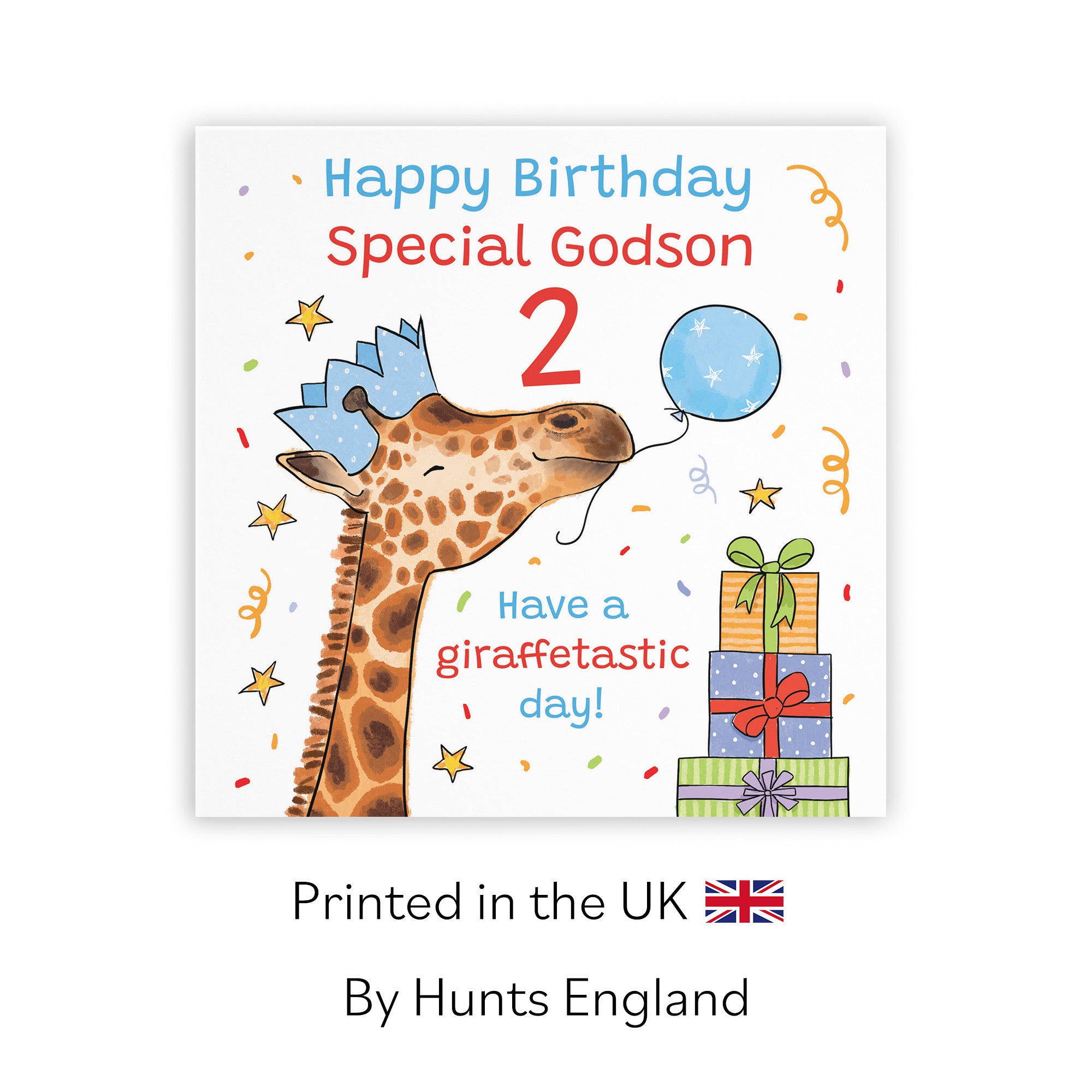 2nd Godson Birthday Card Happy Giraffe Animal Party - Default Title (RM01560)
