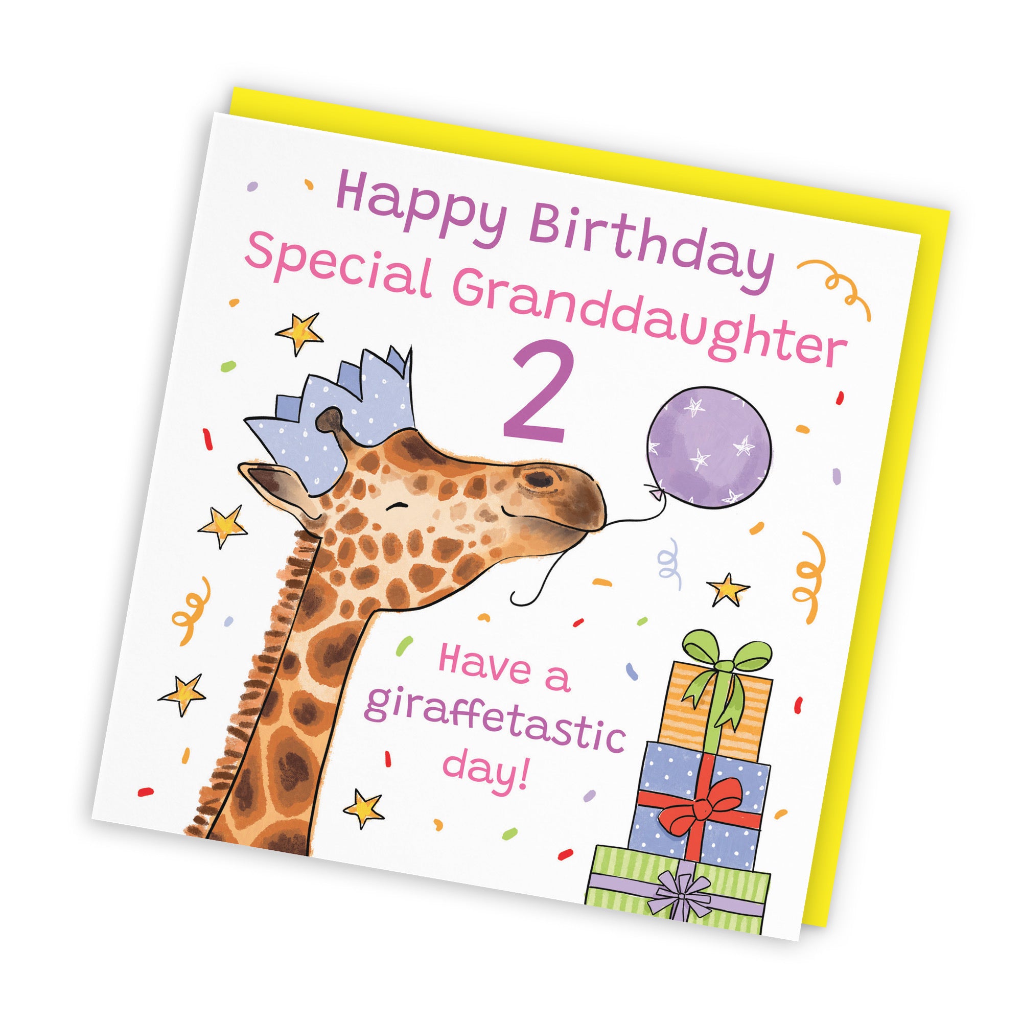 2nd Granddaughter Birthday Card Happy Giraffe Animal Party - Default Title (RM01574)