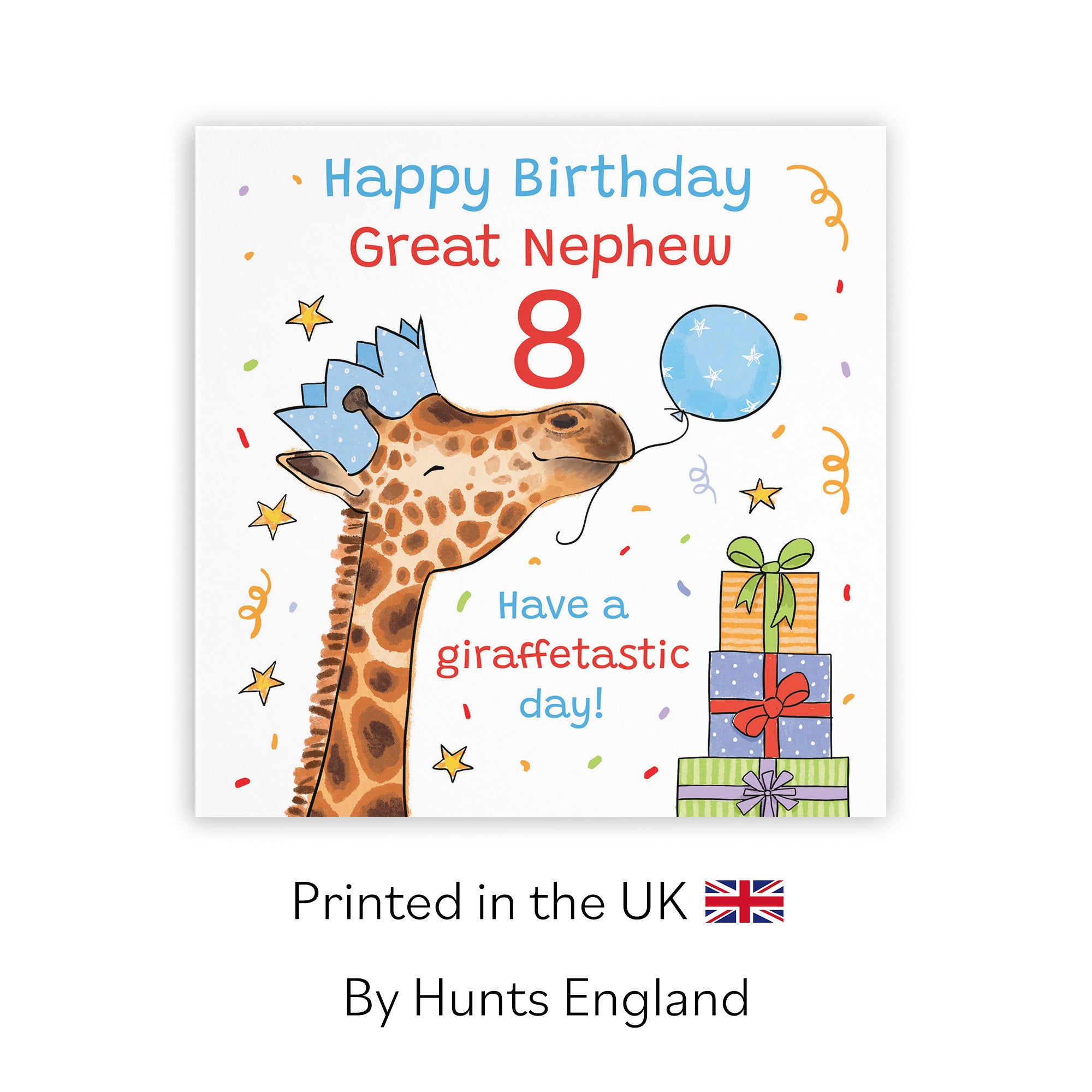 8th Great Nephew Birthday Card Happy Giraffe Animal Party - Default Title (RM01628)