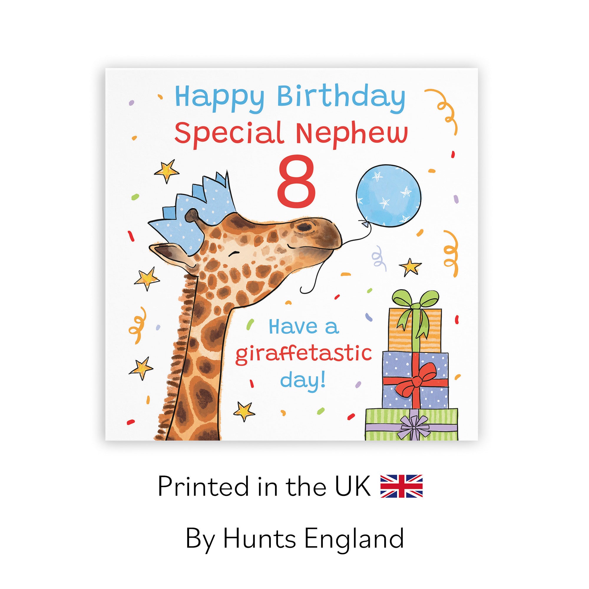 8th Nephew Birthday Card Happy Giraffe Animal Party - Default Title (RM01655)