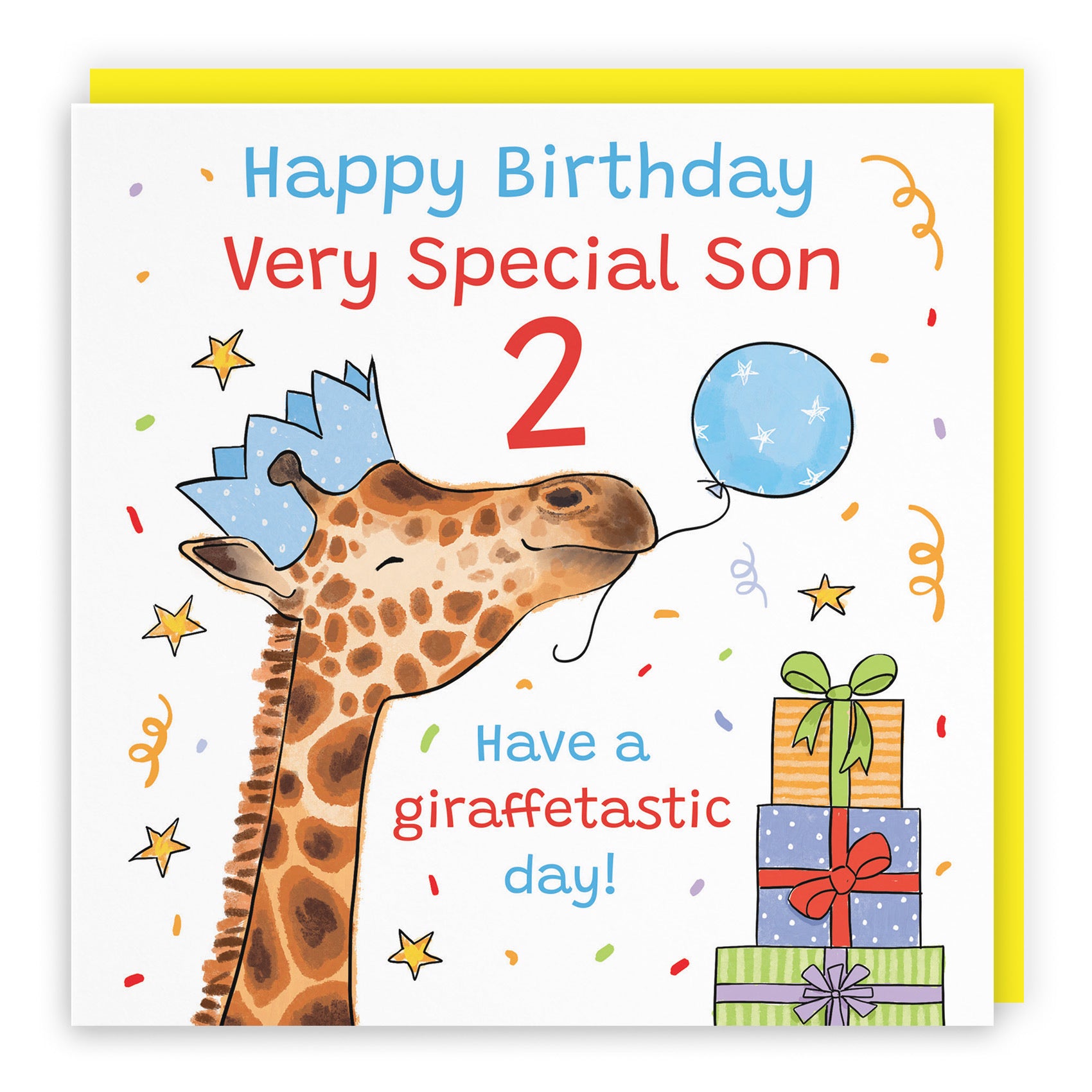 2nd Son Birthday Card Happy Giraffe Animal Party - Default Title (RM01683)