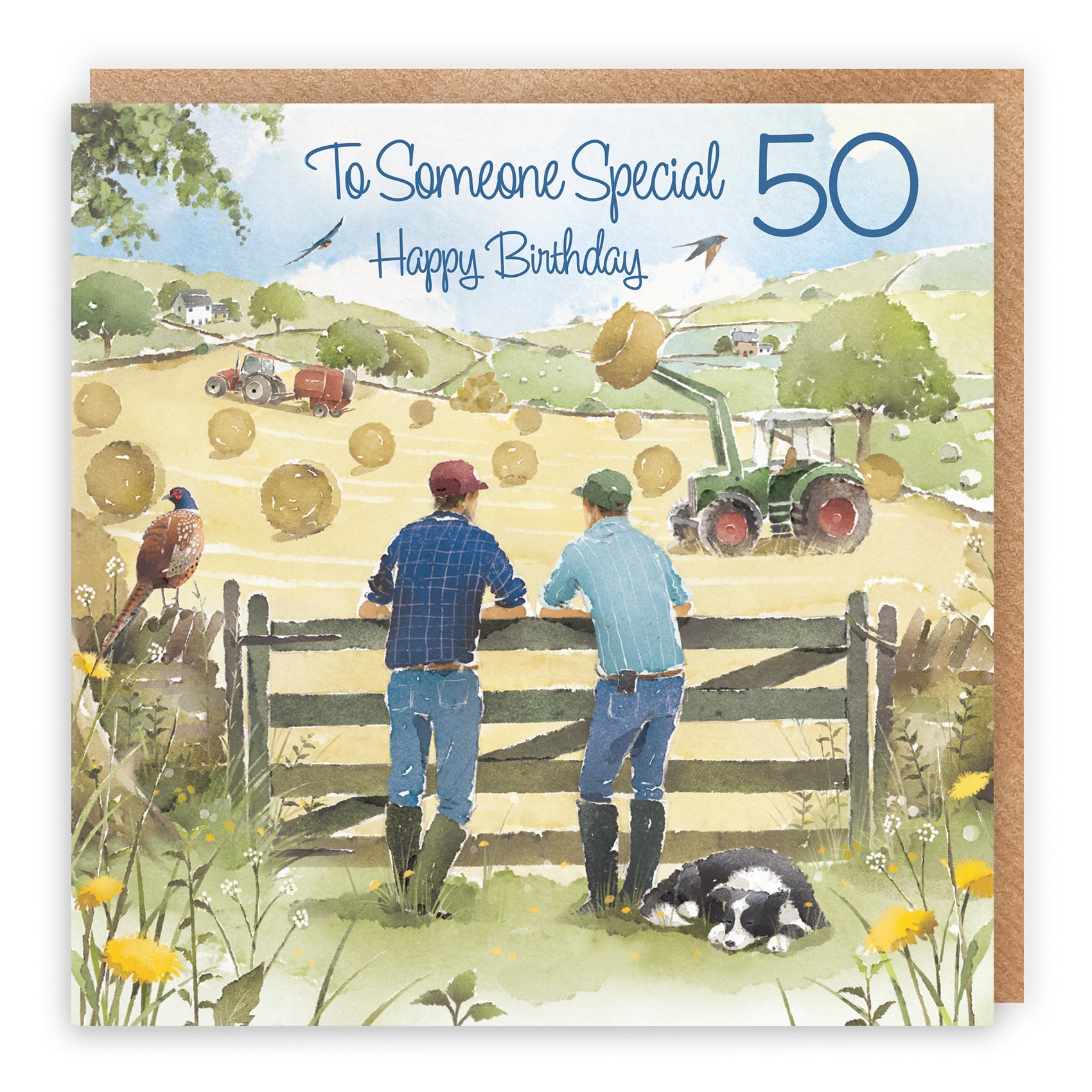 50th Someone Special Farmers Birthday Card Haymaking Milo's Gallery - Default Title (RT03855)