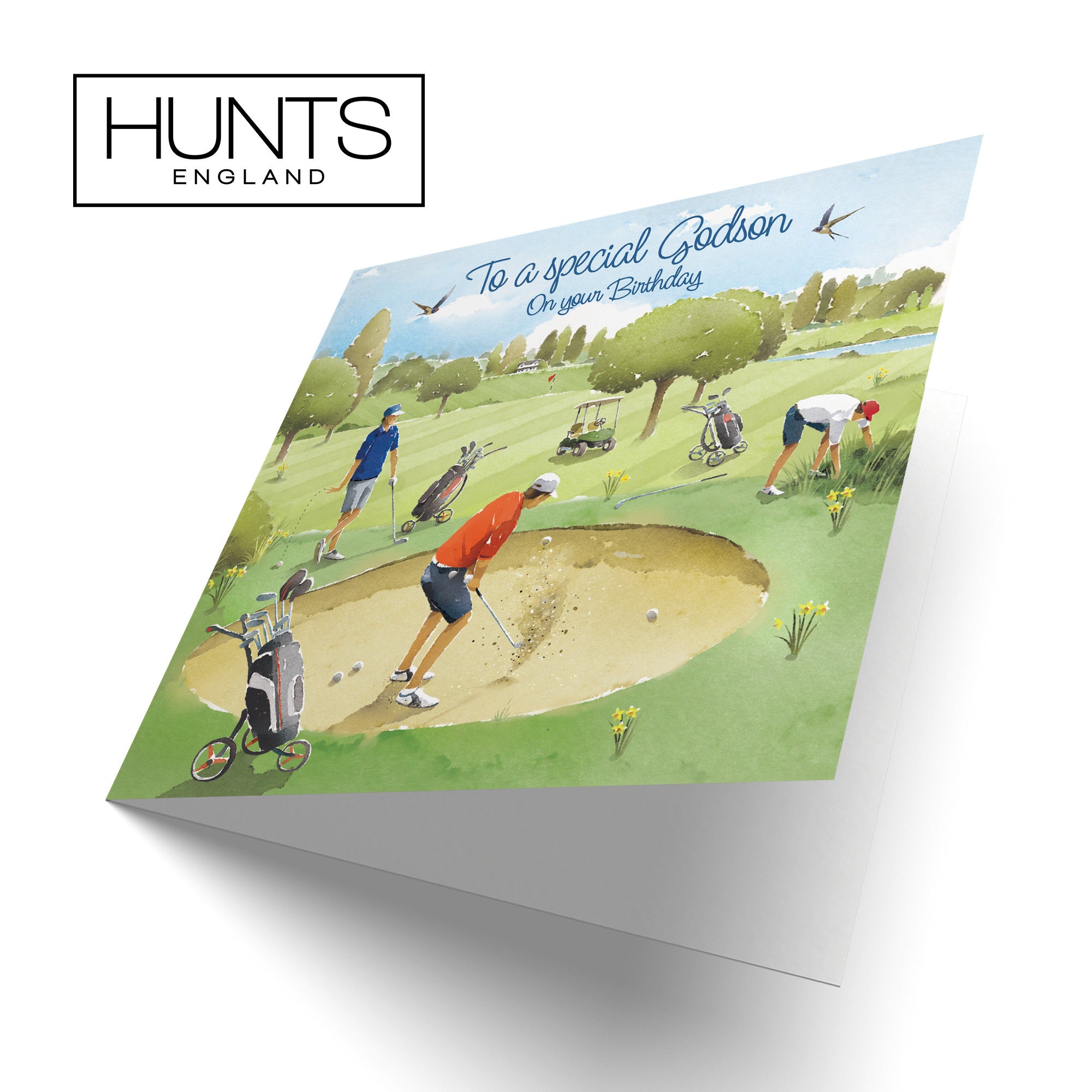 Godson Golfing Birthday Card Golf Bunker Milo's Gallery - Default Title (RT03860)