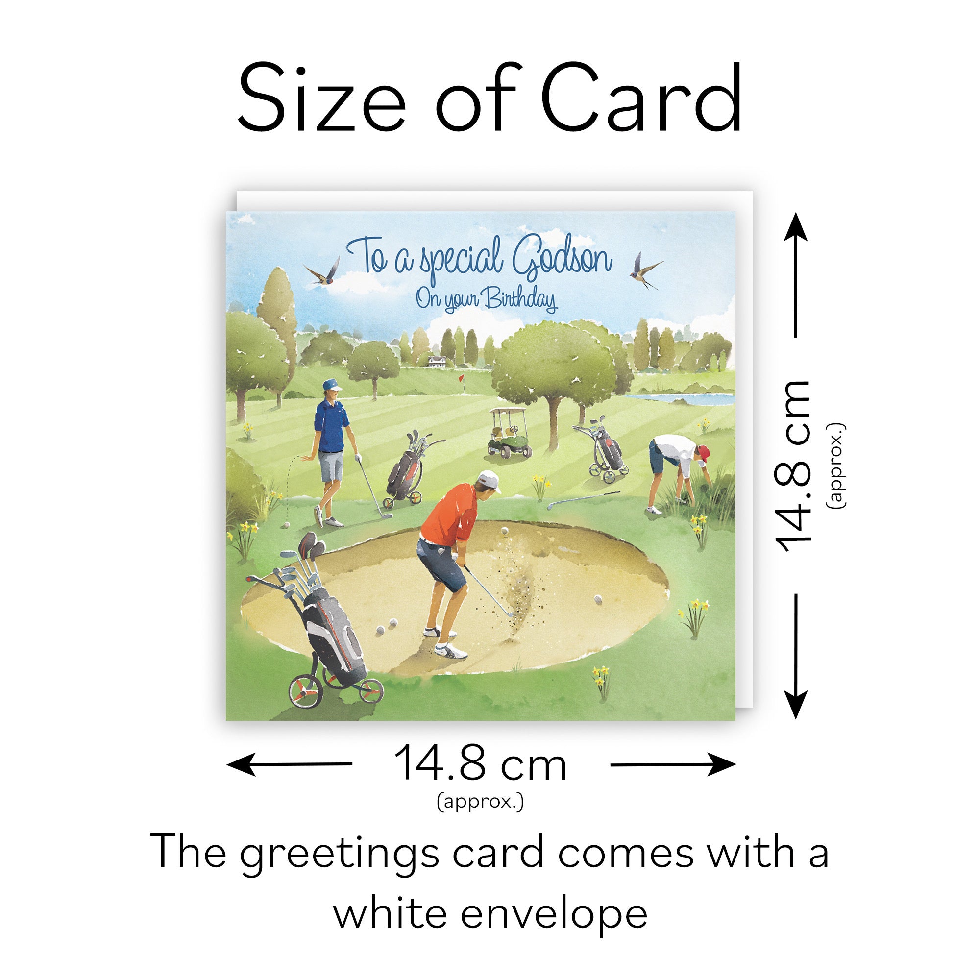 Godson Golfing Birthday Card Golf Bunker Milo's Gallery - Default Title (RT03860)