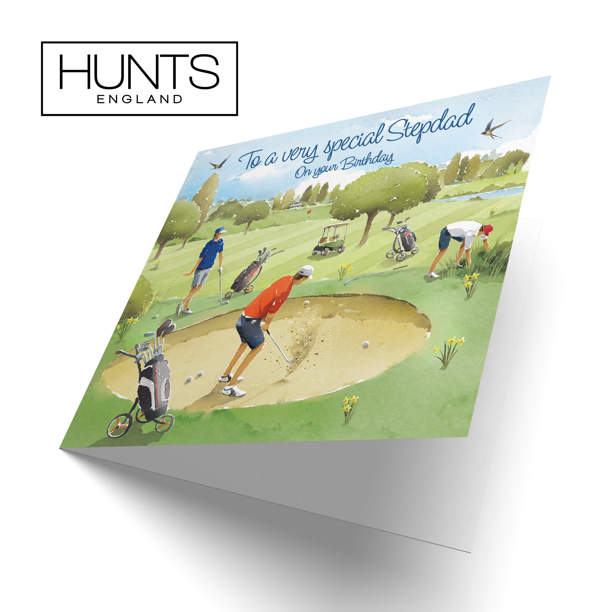Stepdad Golfing Birthday Card Golf Bunker Milo's Gallery - Default Title (RT03864)
