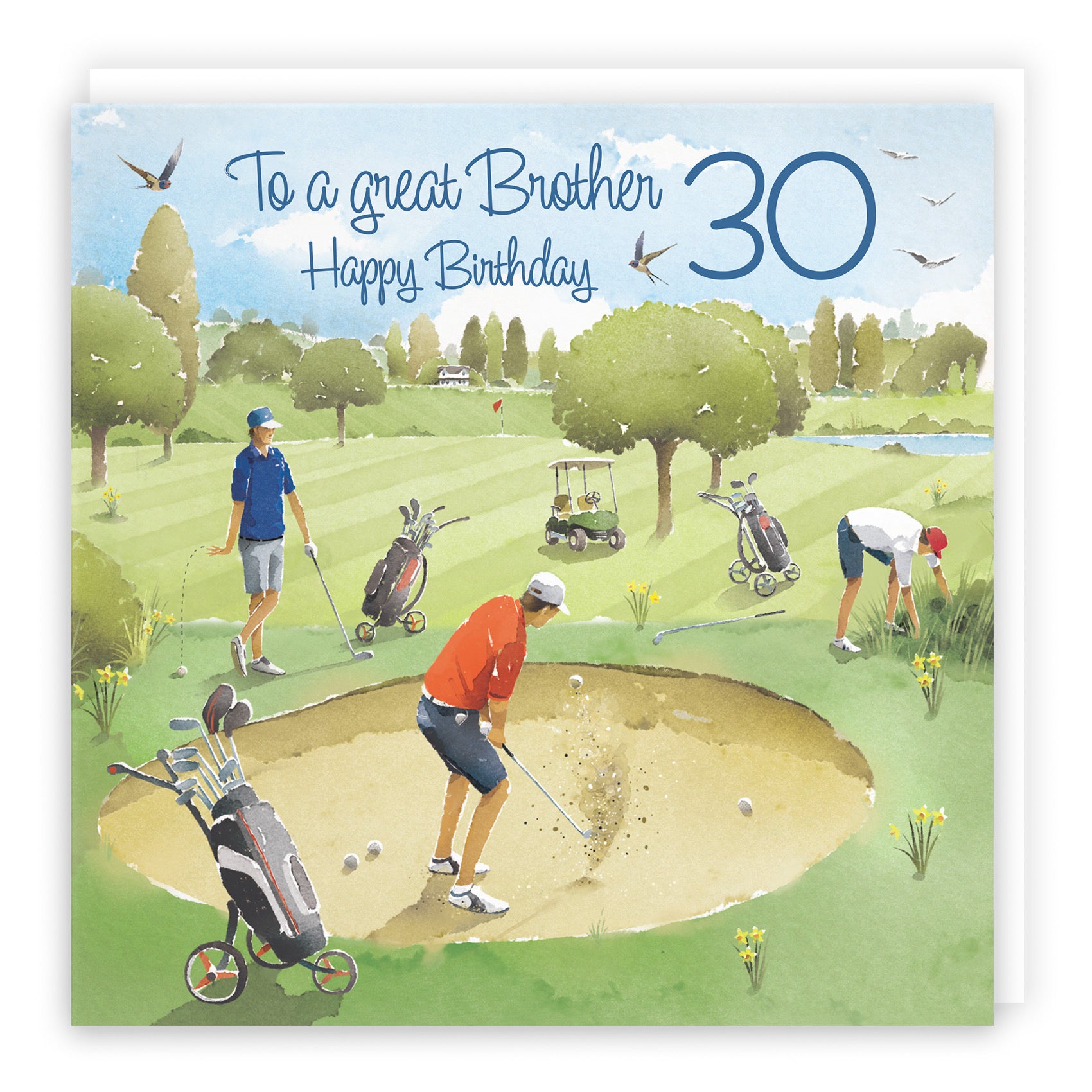 30th Brother Golfing Birthday Card Golf Bunker Milo's Gallery - Default Title (RT03866)