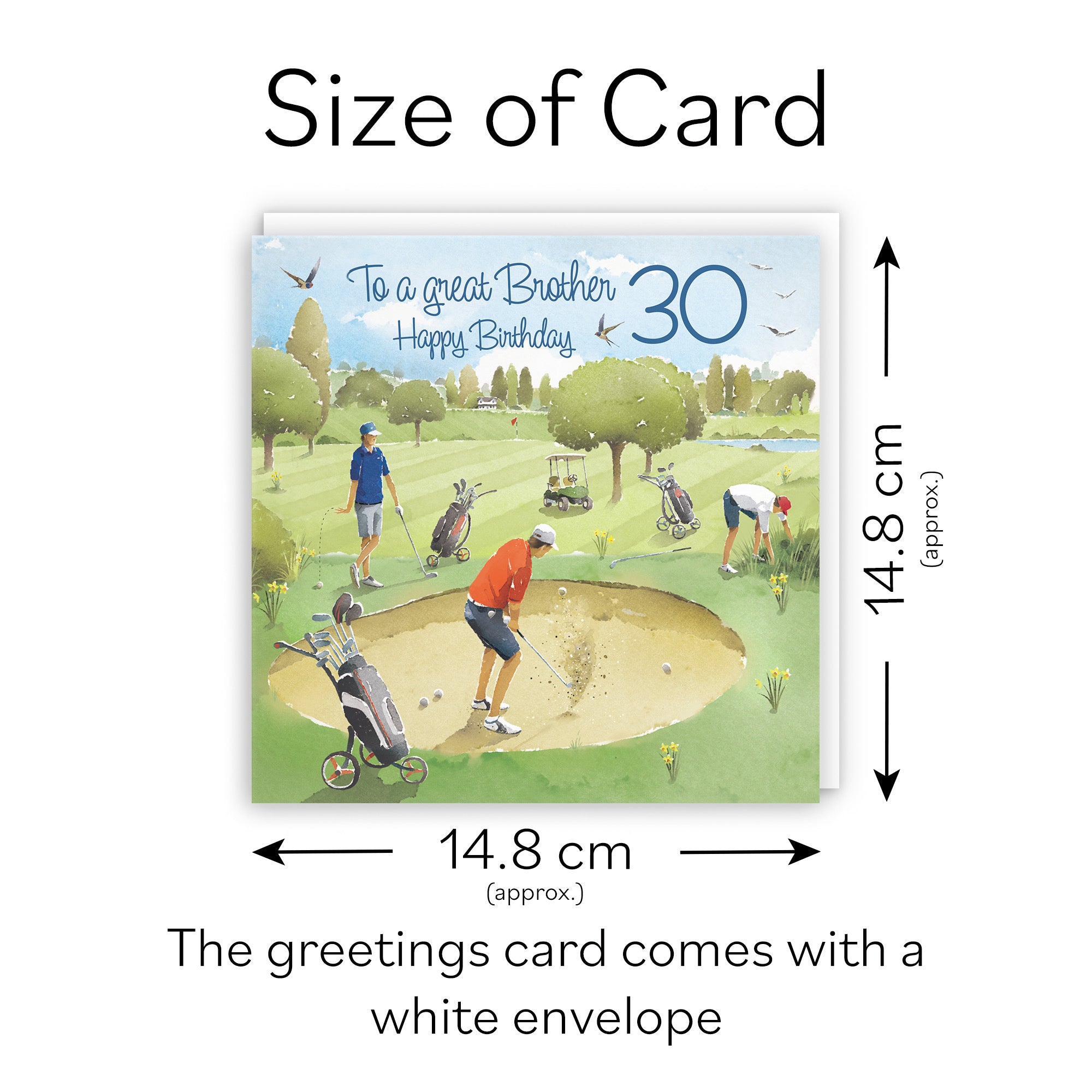 30th Brother Golfing Birthday Card Golf Bunker Milo's Gallery - Default Title (RT03866)
