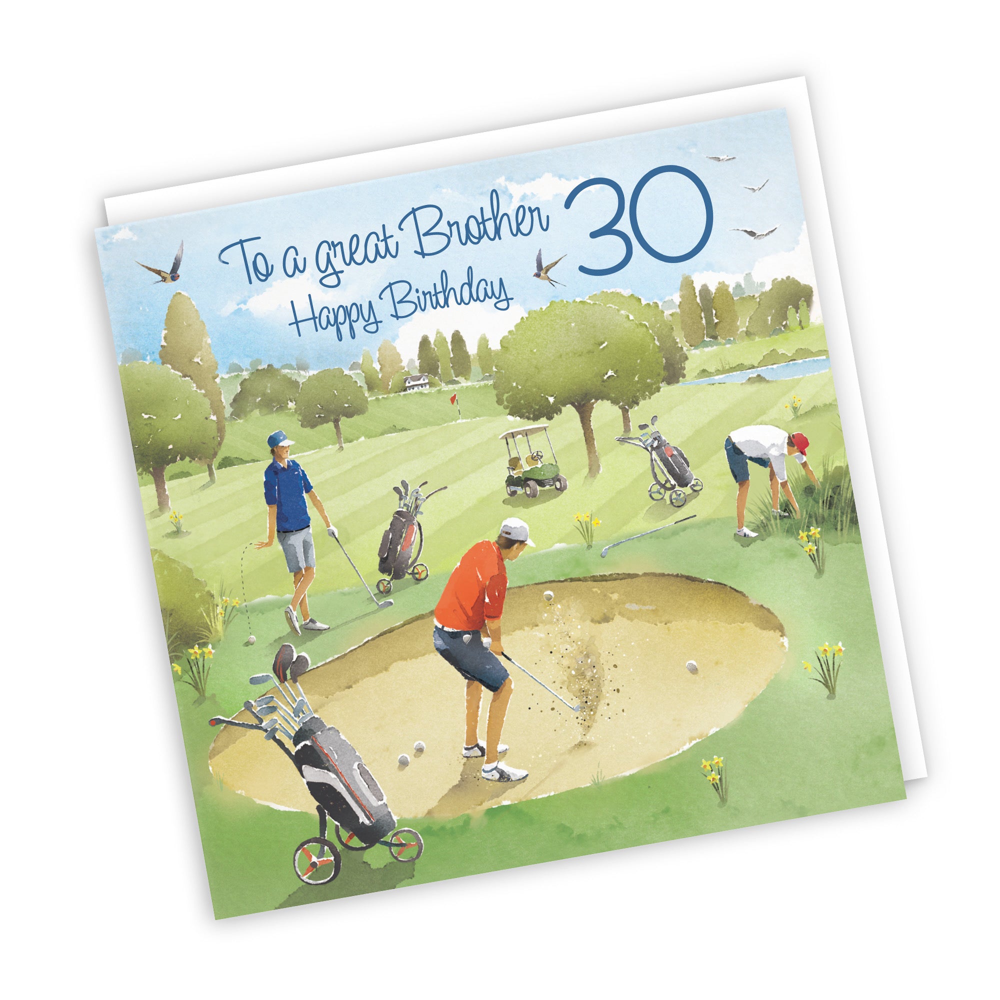 30th Brother Golfing Birthday Card Golf Bunker Milo's Gallery - Default Title (RT03866)