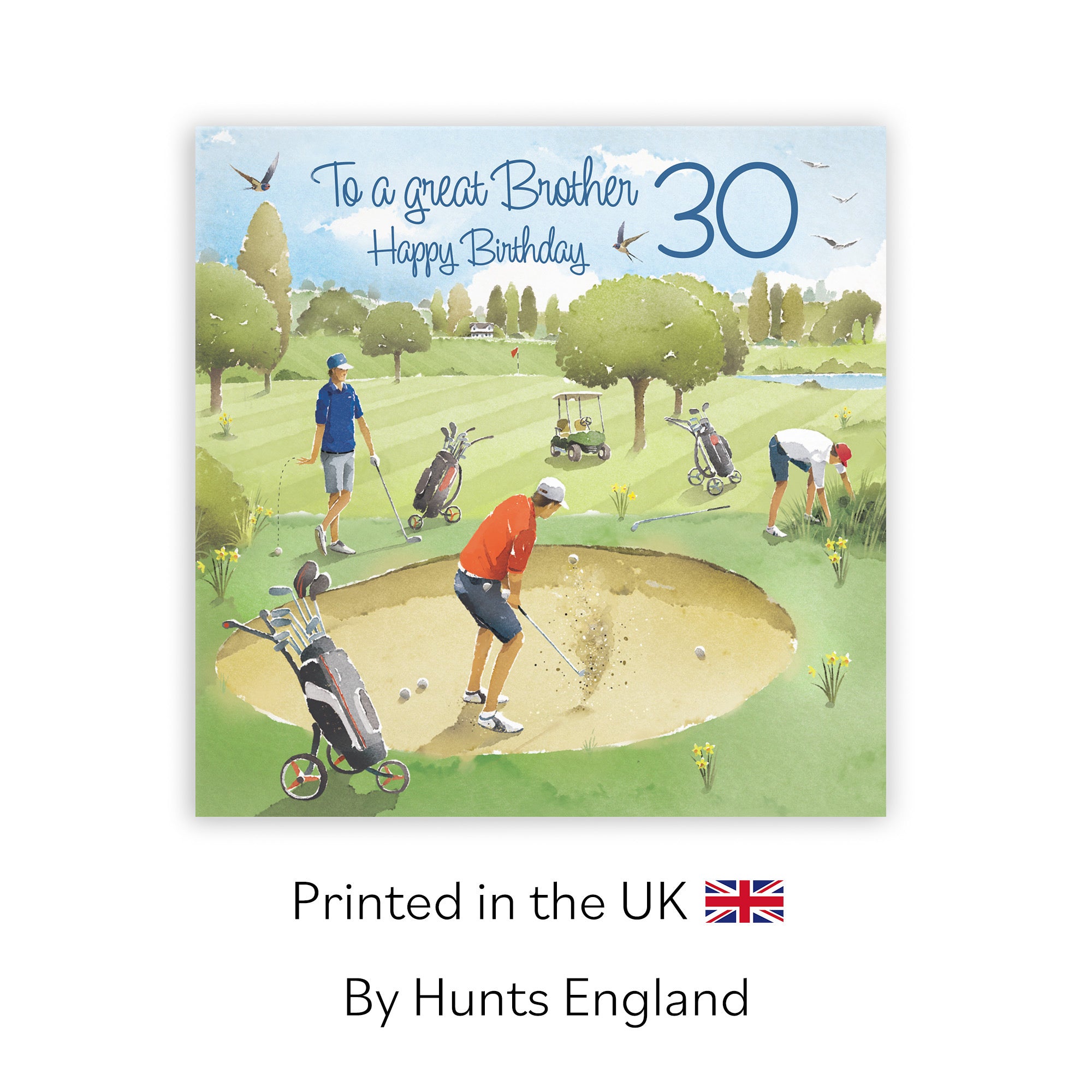 30th Brother Golfing Birthday Card Golf Bunker Milo's Gallery - Default Title (RT03866)