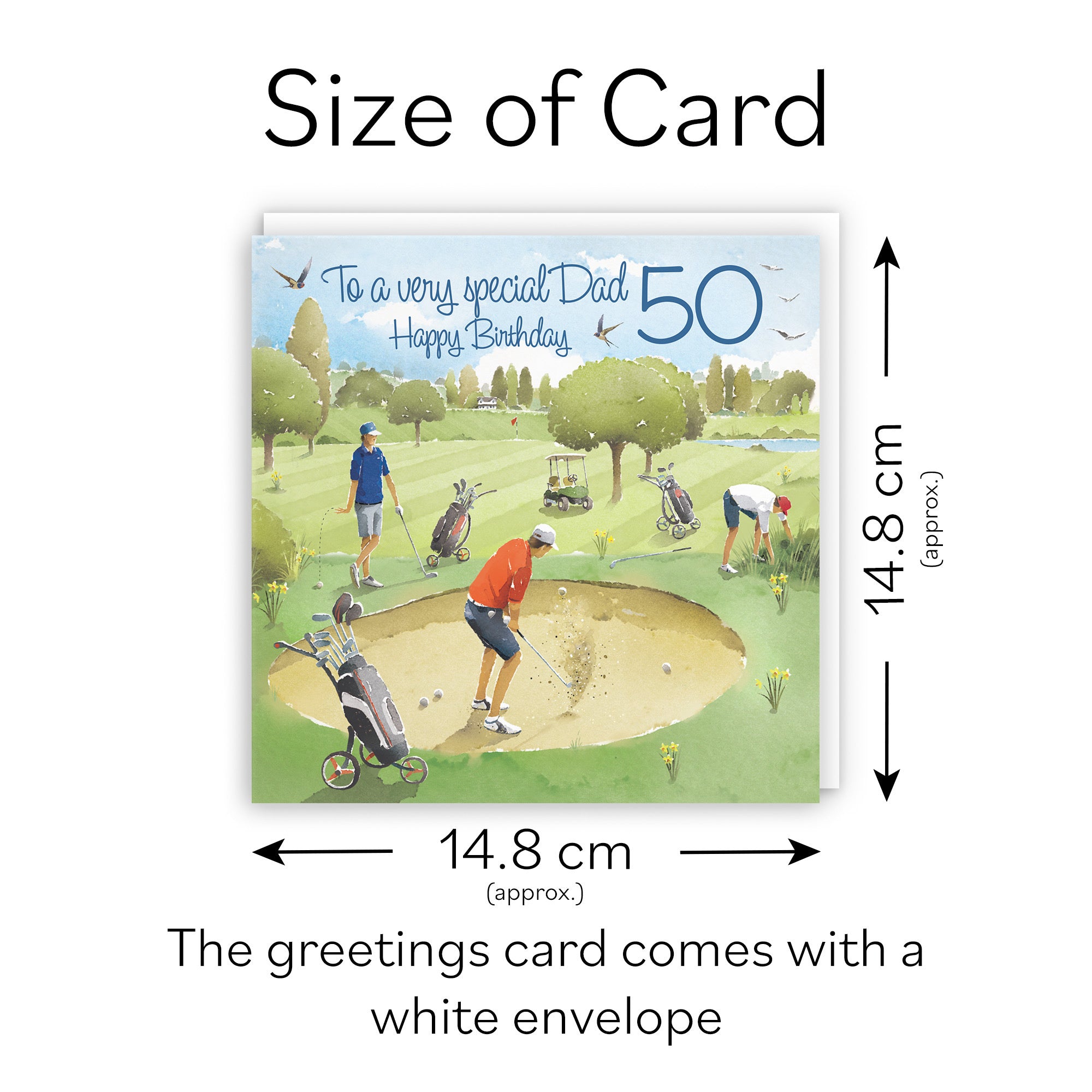 50th Dad Golfing Birthday Card Golf Bunker Milo's Gallery - Default Title (RT03868)