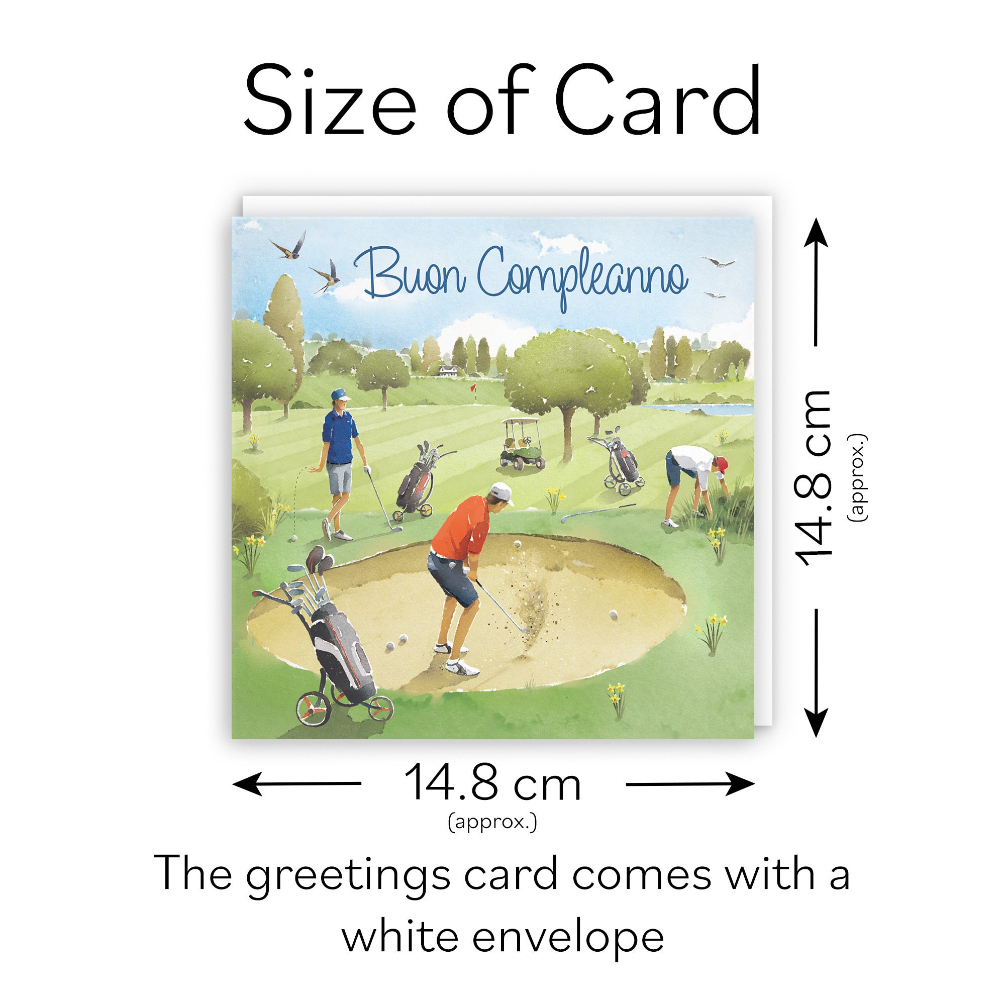 Italian Birthday Card Golf Bunker Milo's Gallery - Default Title (RT03883)