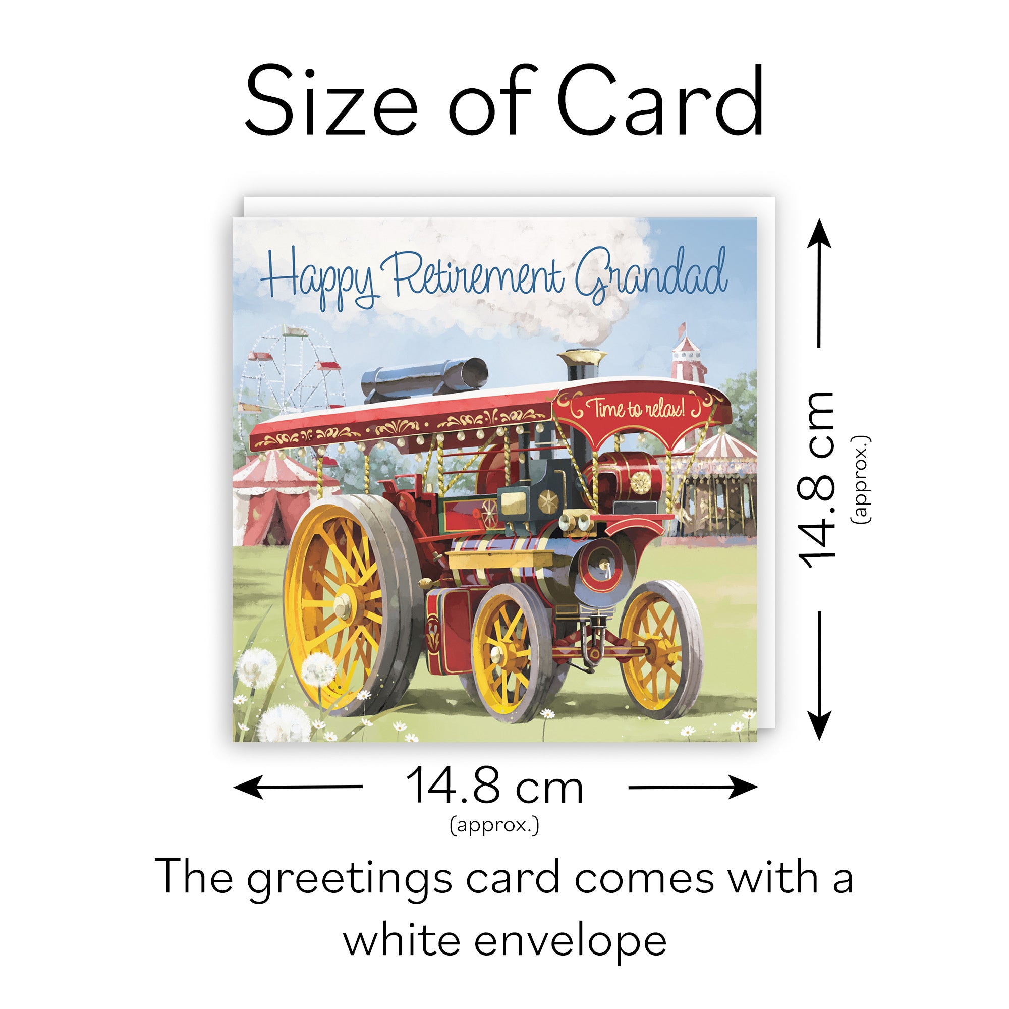 Grandad Traction Engine Retirement Card Milo's Gallery - Default Title (RT03884)