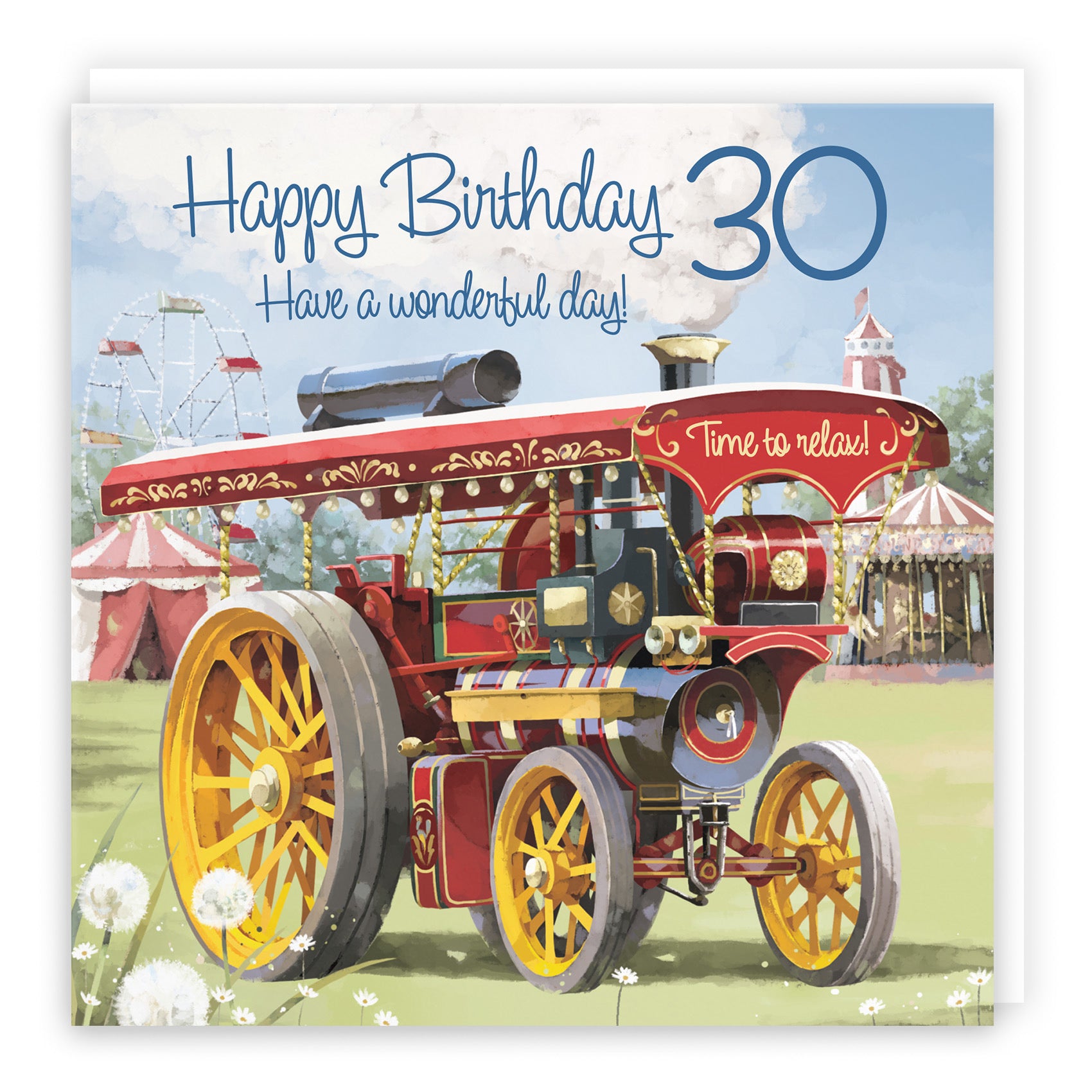 30th Traction Engine Birthday Card Milo's Gallery - Default Title (RT03885)