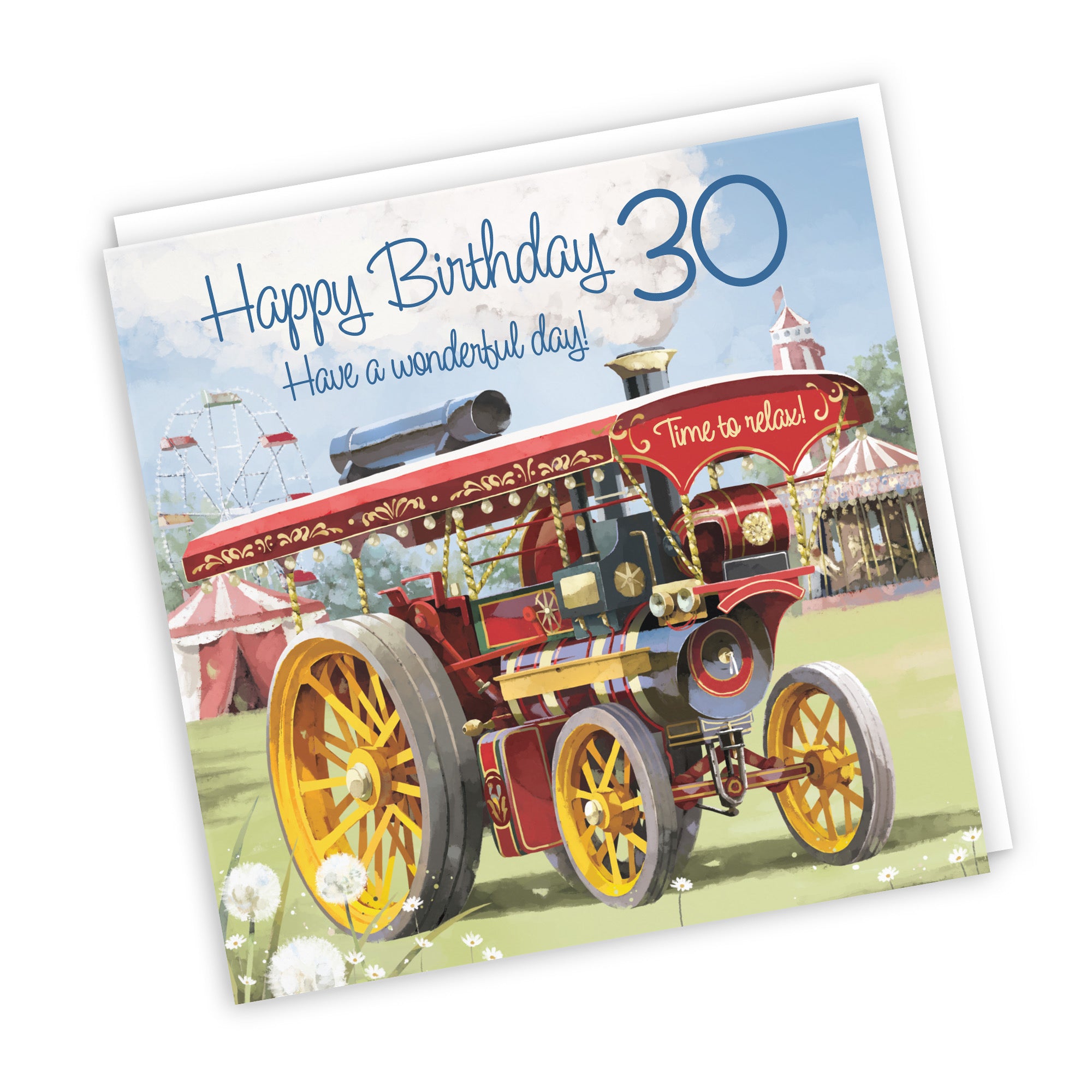 30th Traction Engine Birthday Card Milo's Gallery - Default Title (RT03885)