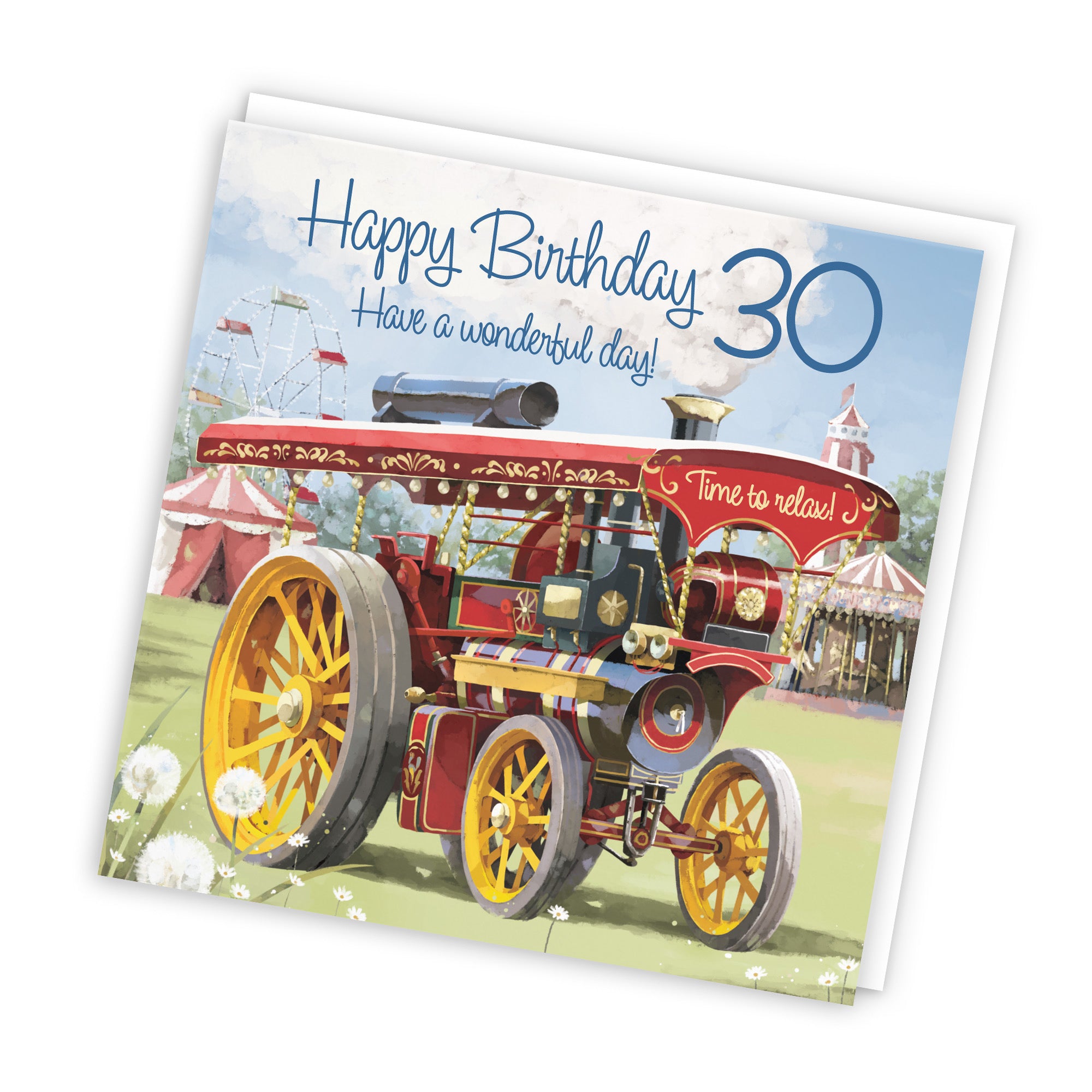 30th Traction Engine Birthday Card Milo's Gallery - Default Title (RT03885)