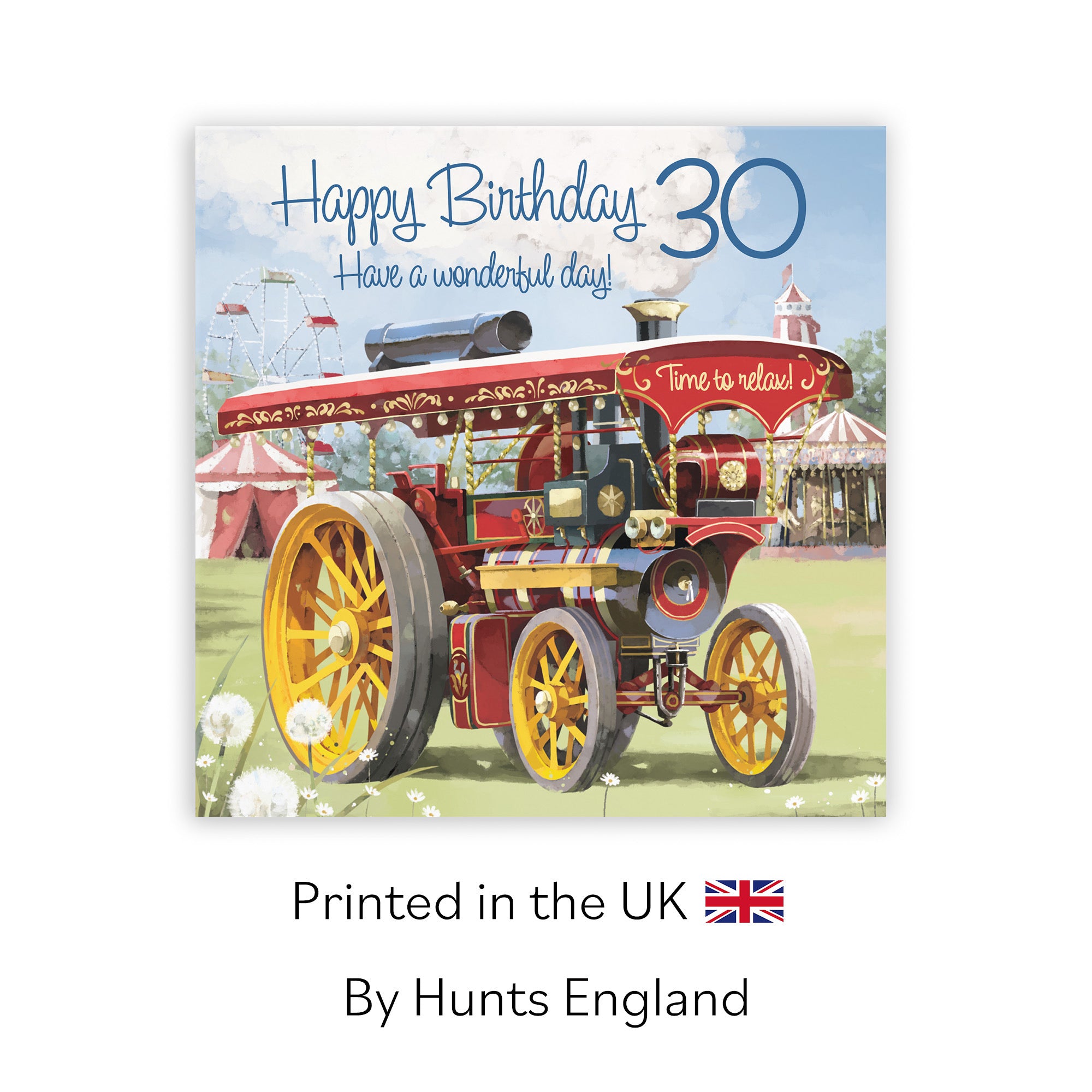 30th Traction Engine Birthday Card Milo's Gallery - Default Title (RT03885)
