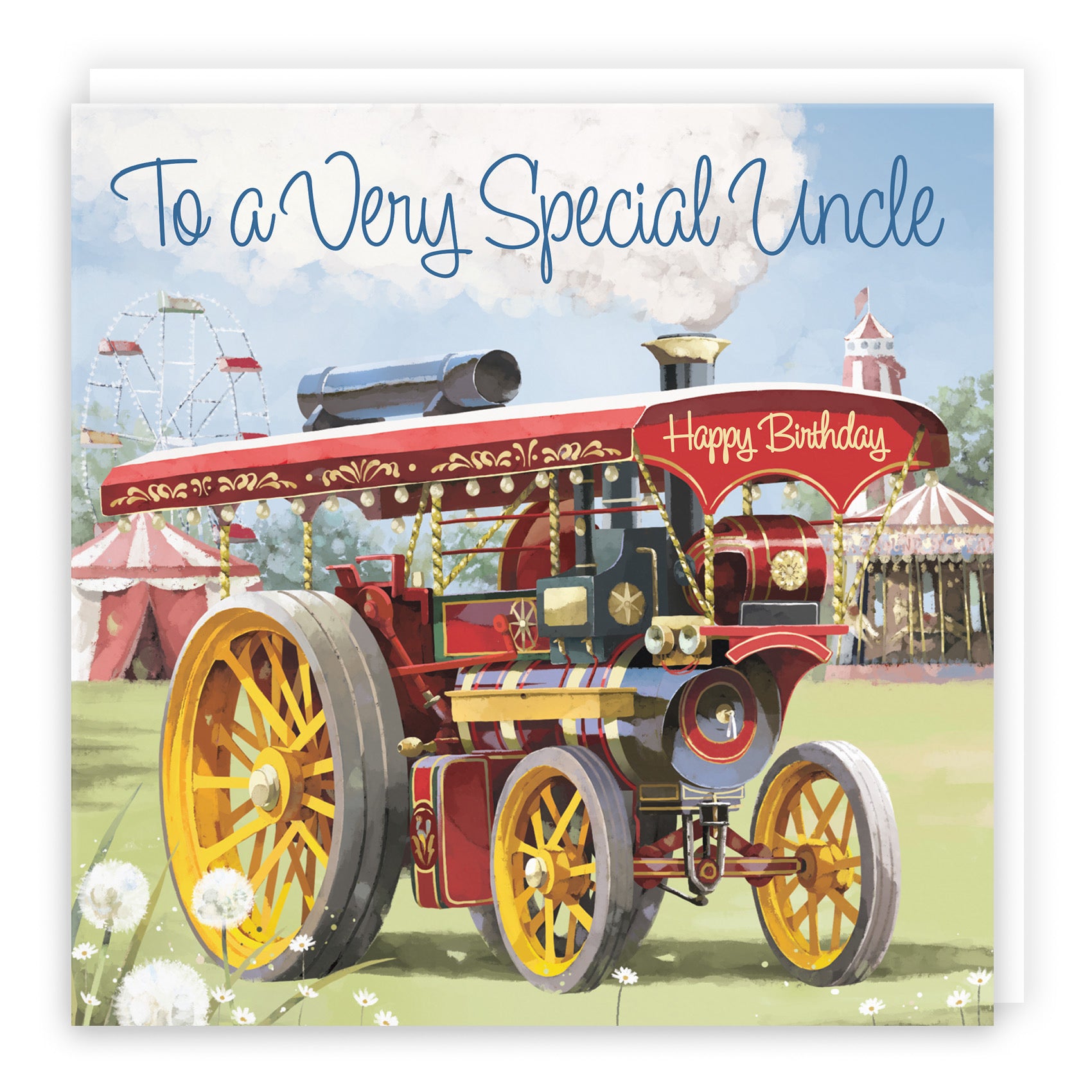 Uncle Traction Engine Birthday Card Milo's Gallery - Default Title (RT03887)