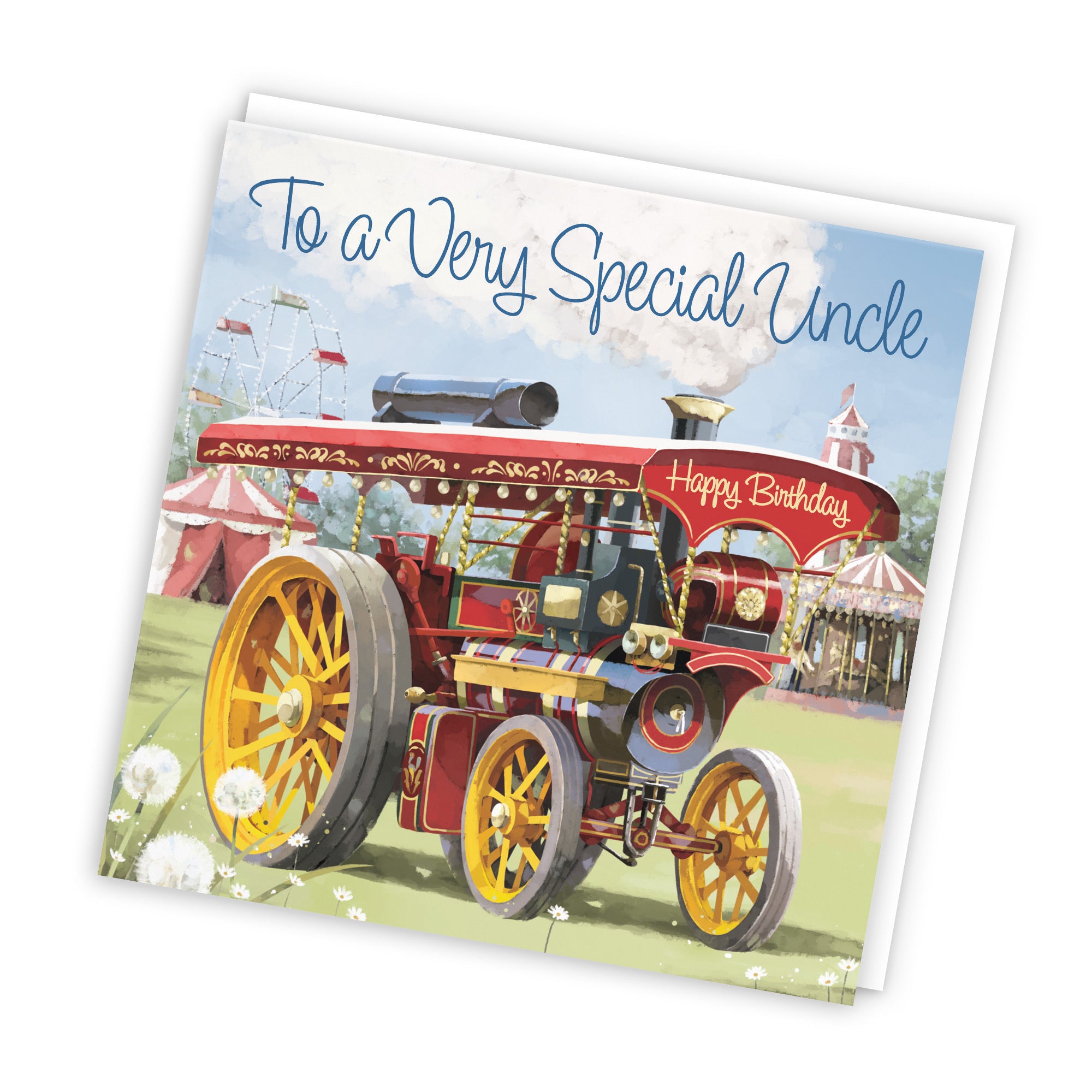 Uncle Traction Engine Birthday Card Milo's Gallery - Default Title (RT03887)