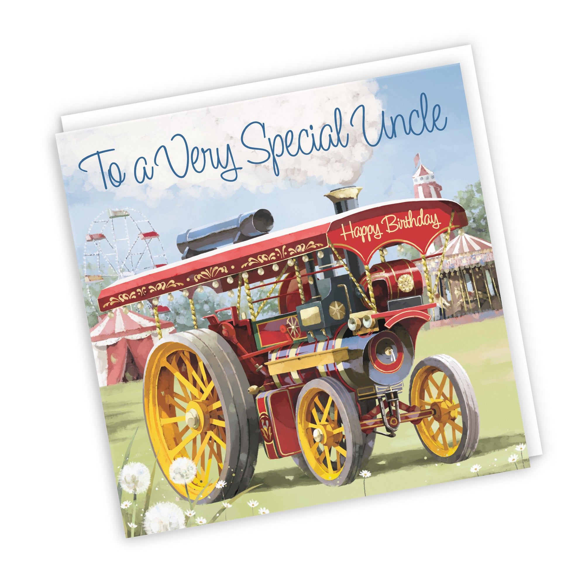 Uncle Traction Engine Birthday Card Milo's Gallery - Default Title (RT03887)