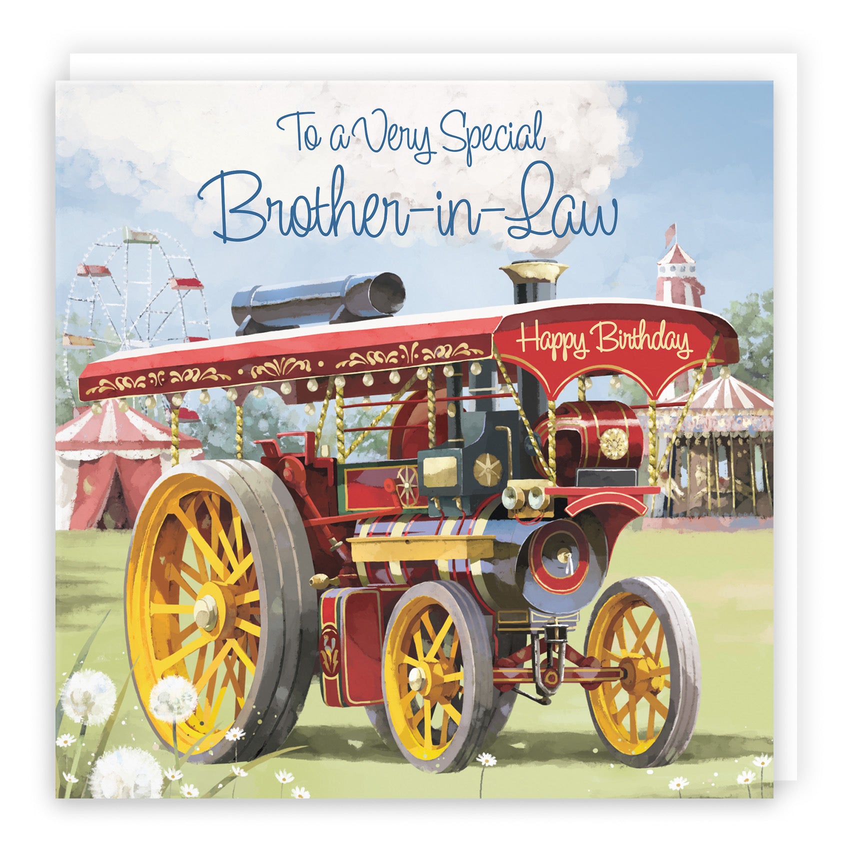 Brother-in-Law Traction Engine Birthday Card Milo's Gallery - Default Title (RT03888)