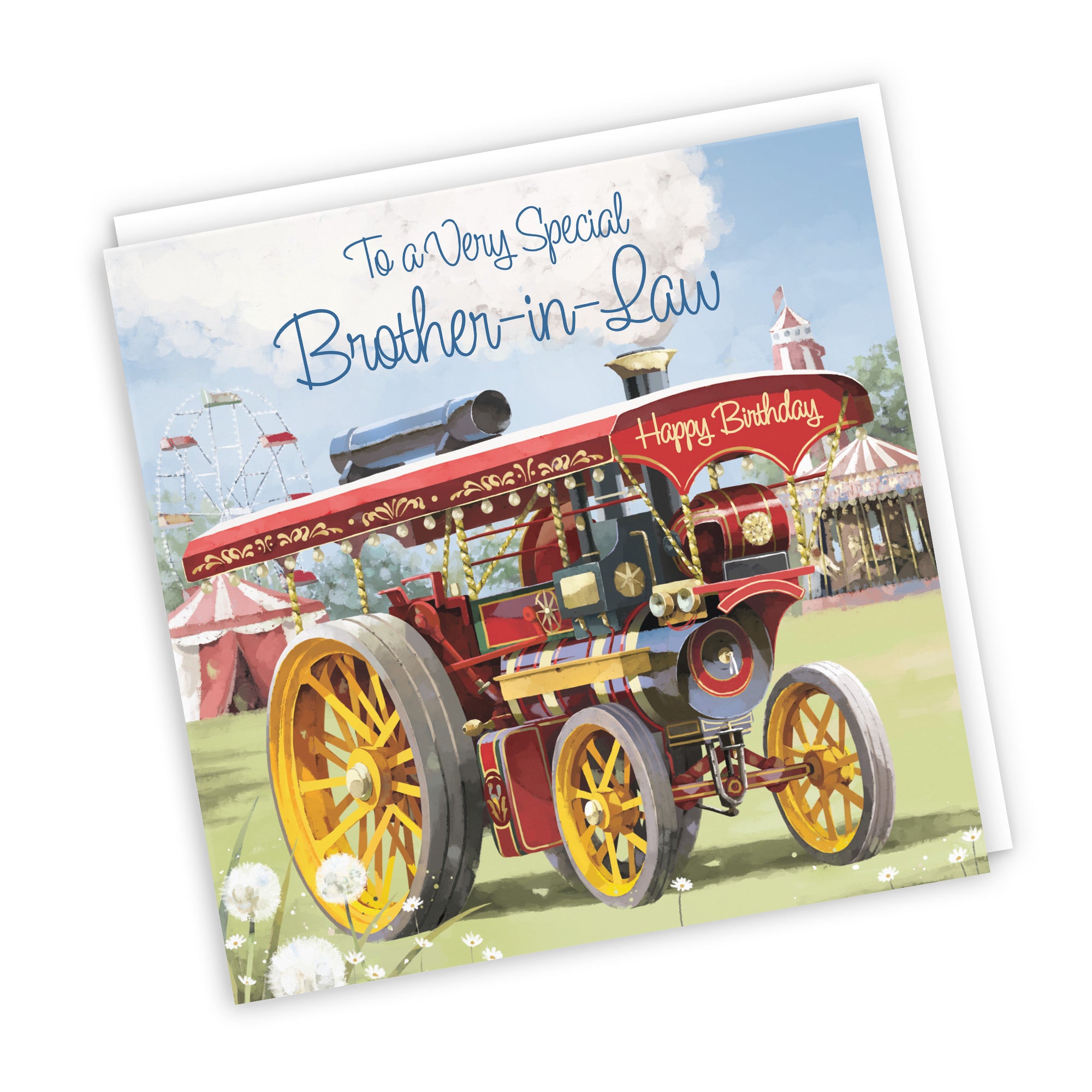 Brother-in-Law Traction Engine Birthday Card Milo's Gallery - Default Title (RT03888)