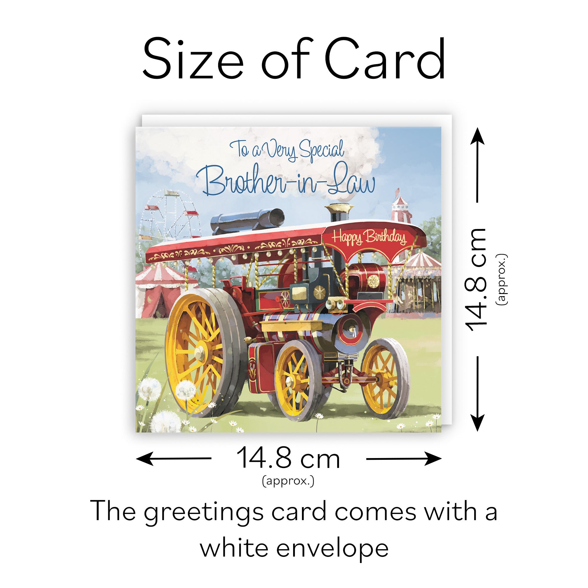 Brother-in-Law Traction Engine Birthday Card Milo's Gallery - Default Title (RT03888)