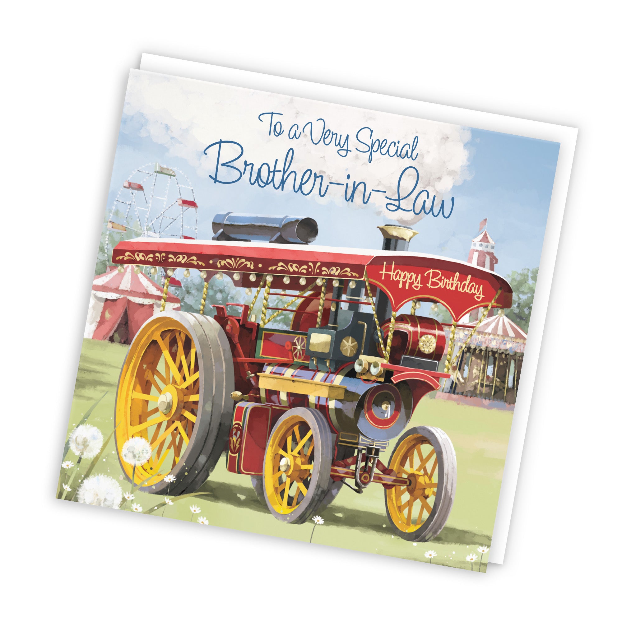 Brother-in-Law Traction Engine Birthday Card Milo's Gallery - Default Title (RT03888)