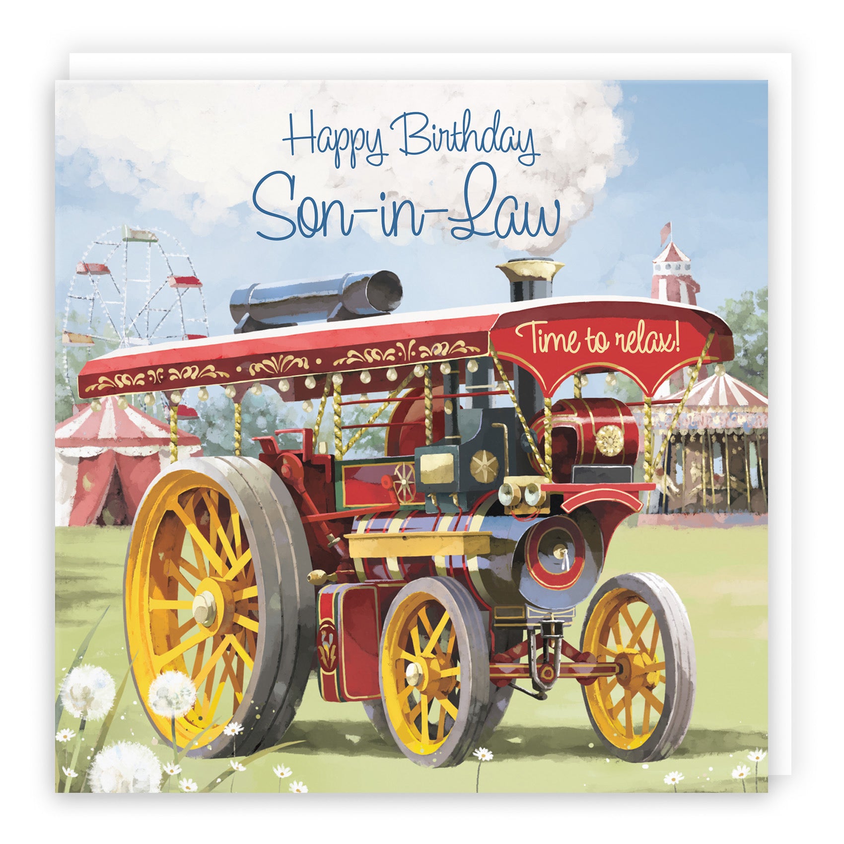 Son-in-Law Traction Engine Birthday Card Milo's Gallery - Default Title (RT03889)