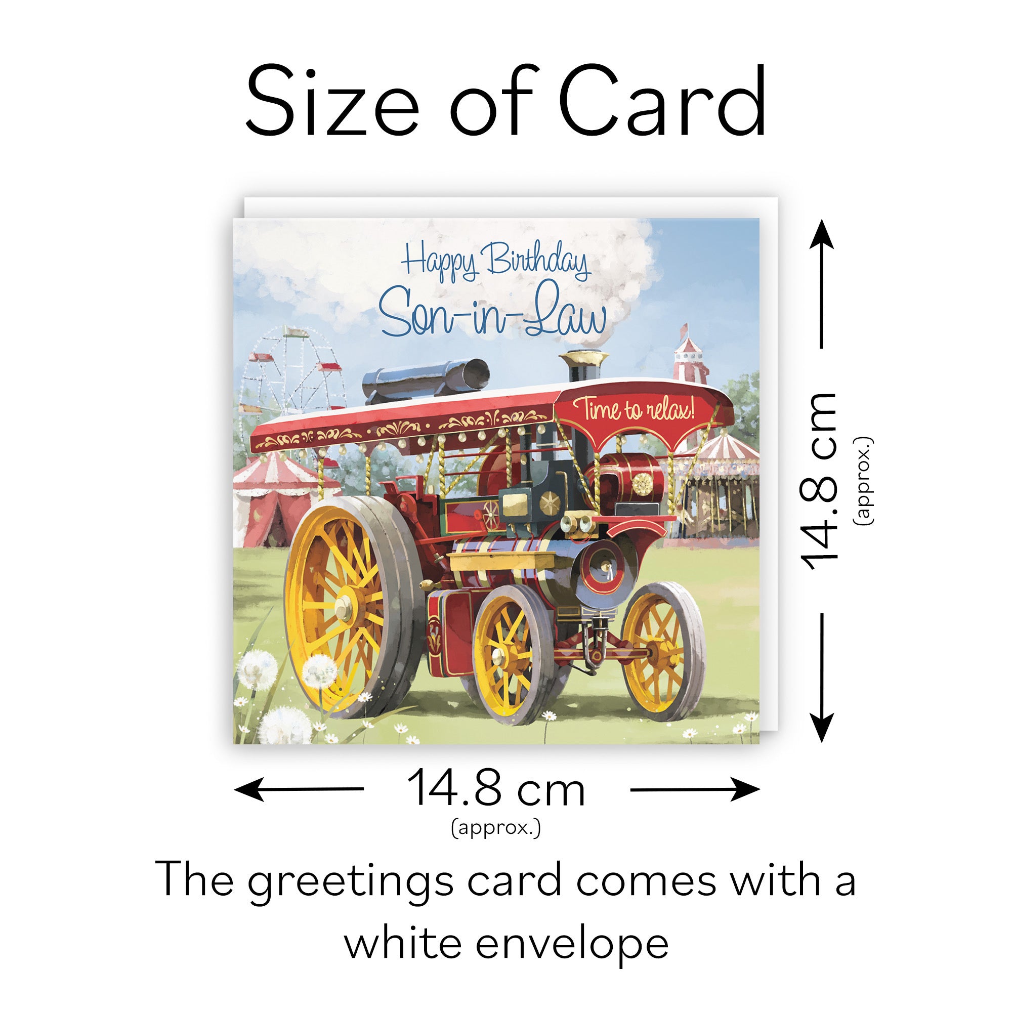 Son-in-Law Traction Engine Birthday Card Milo's Gallery - Default Title (RT03889)