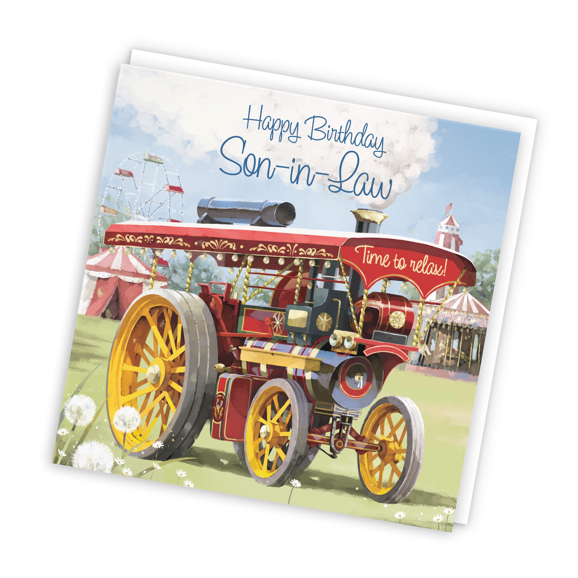 Son-in-Law Traction Engine Birthday Card Milo's Gallery - Default Title (RT03889)