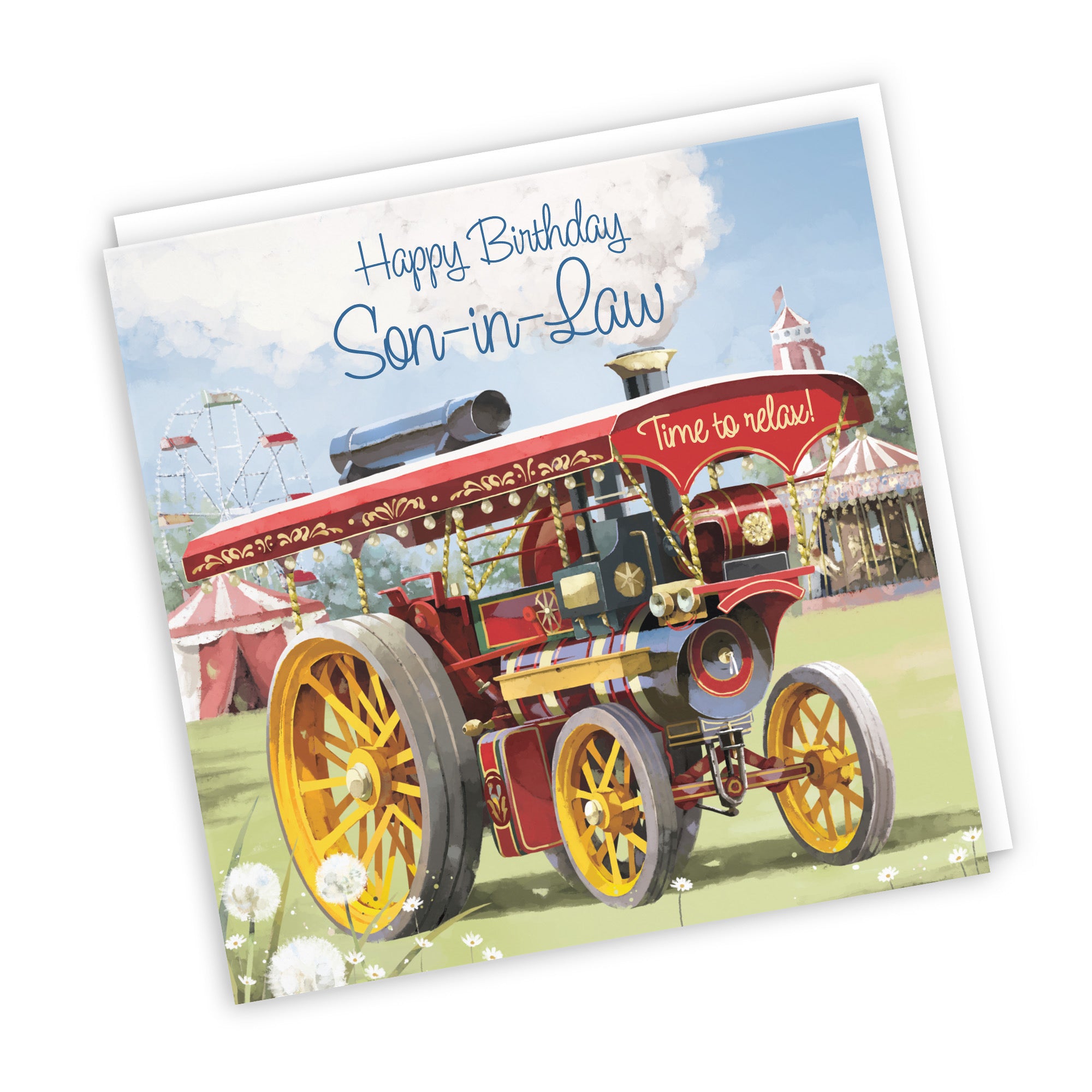 Son-in-Law Traction Engine Birthday Card Milo's Gallery - Default Title (RT03889)