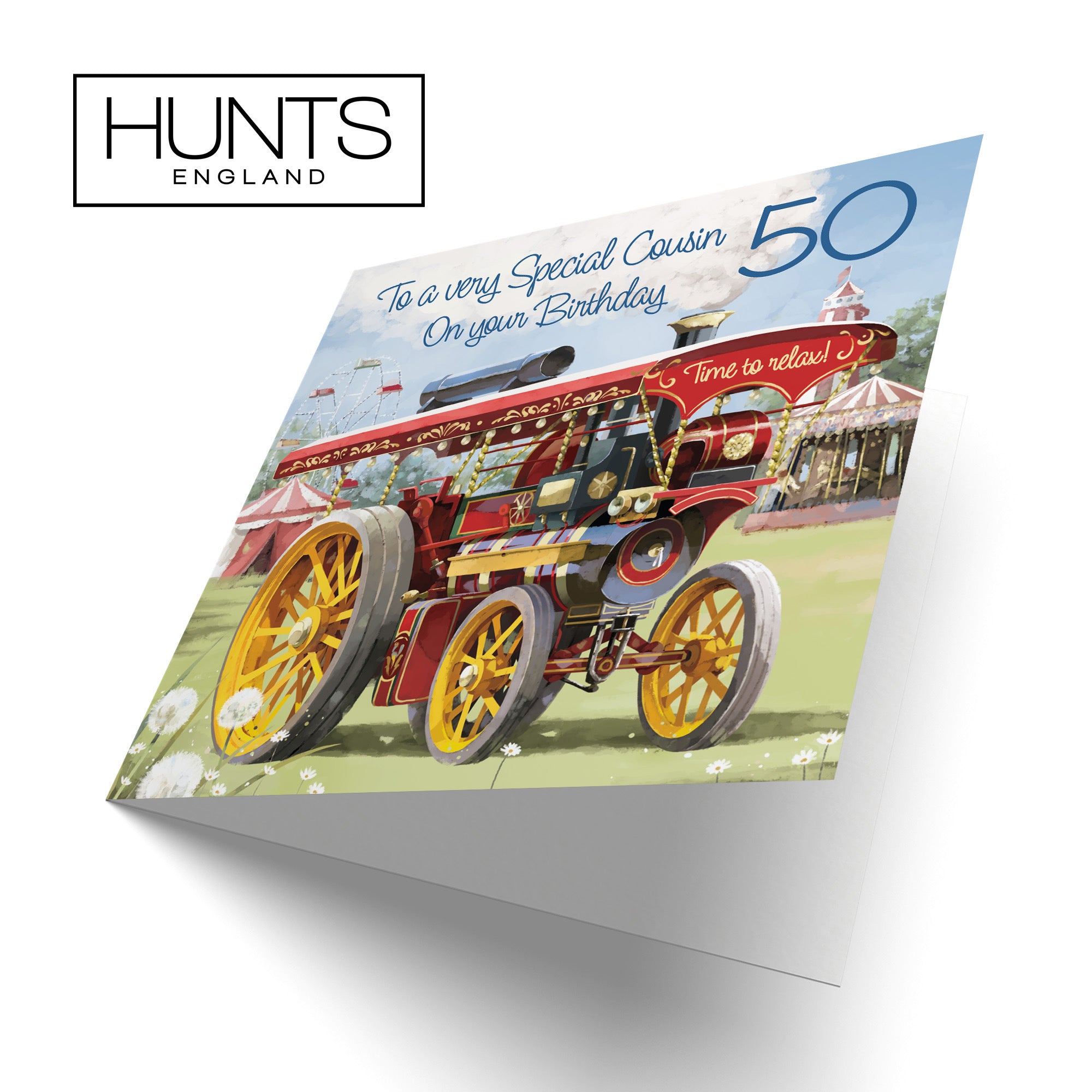 50th Cousin Traction Engine Birthday Card Milo's Gallery - Default Title (RT03895)