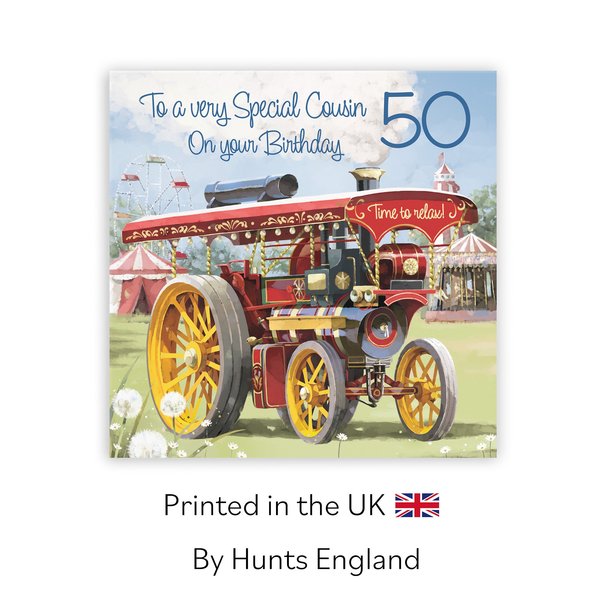 50th Cousin Traction Engine Birthday Card Milo's Gallery - Default Title (RT03895)