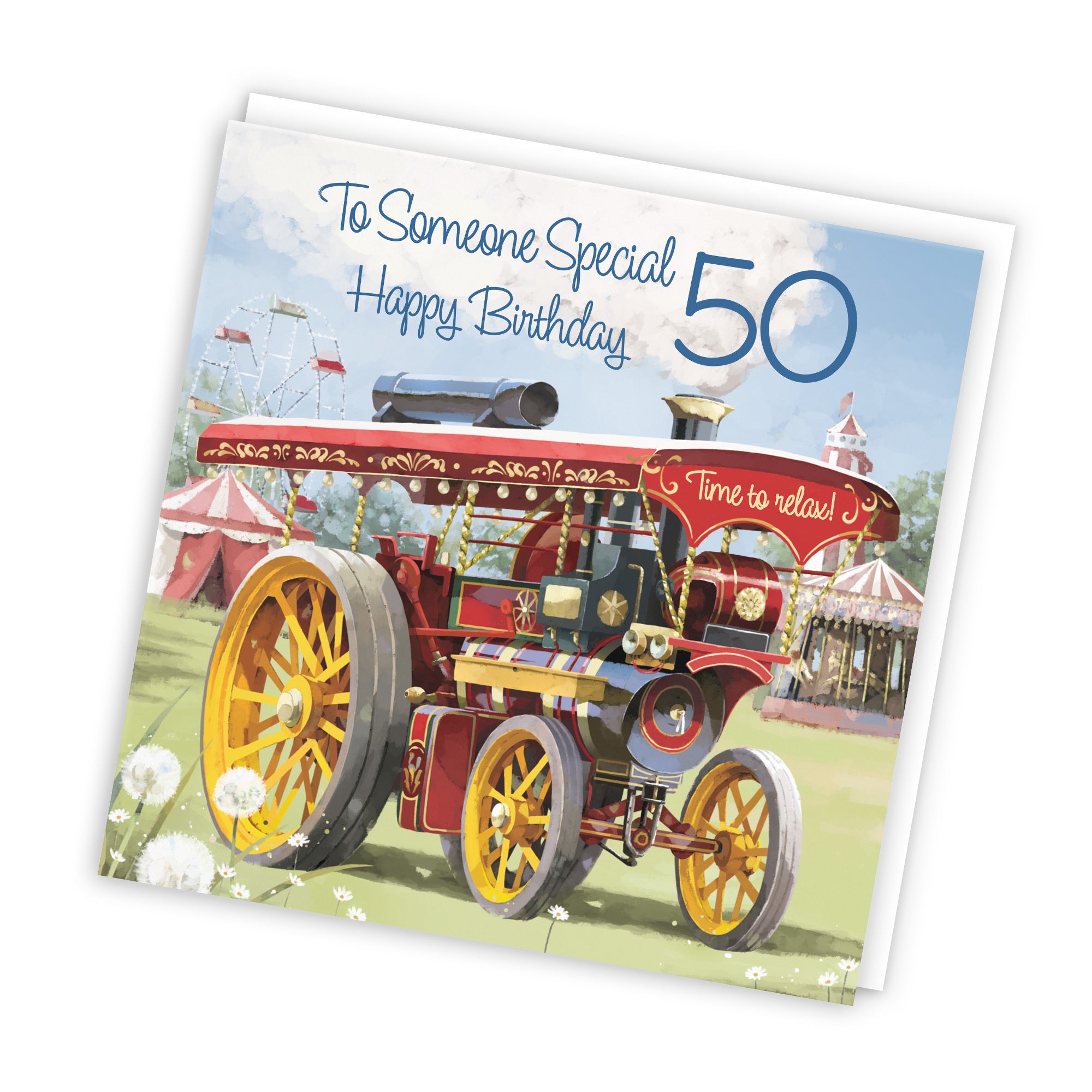 50th Someone Special Traction Engine Birthday Card Milo's Gallery - Default Title (RT03900)