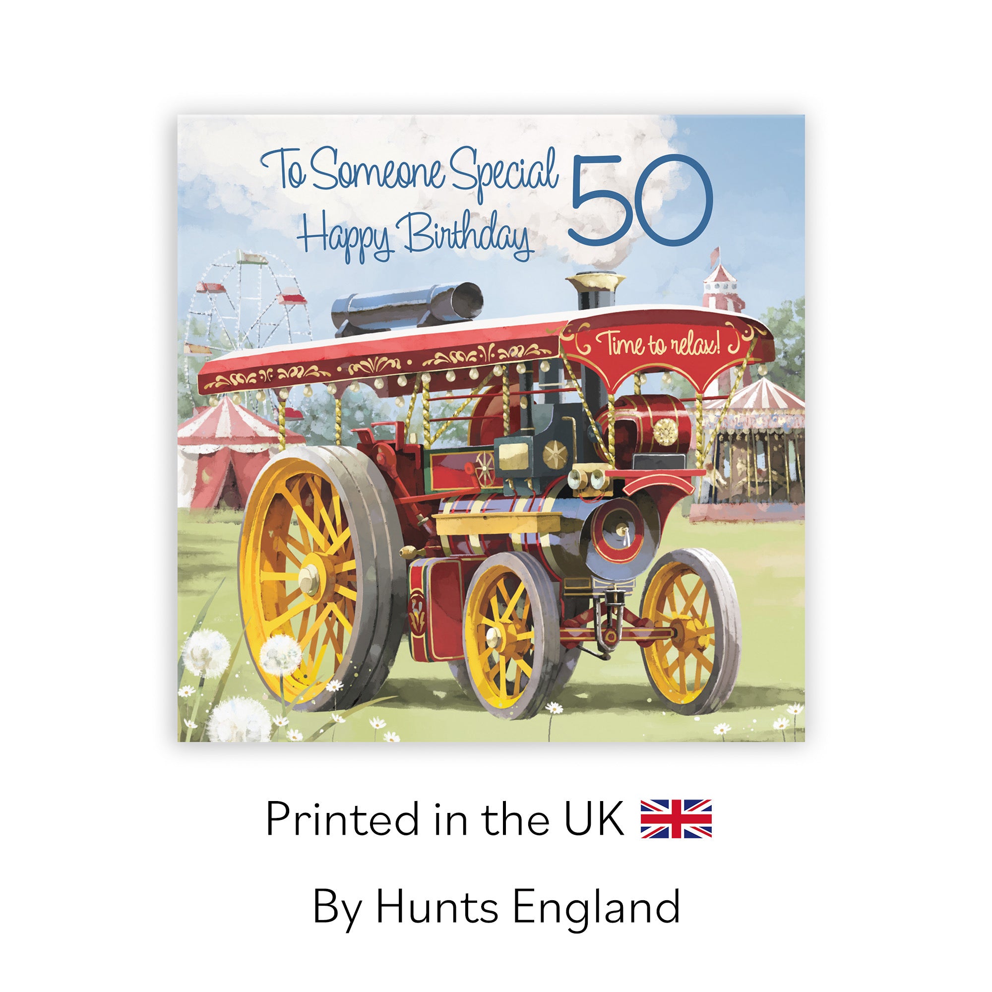 50th Someone Special Traction Engine Birthday Card Milo's Gallery - Default Title (RT03900)